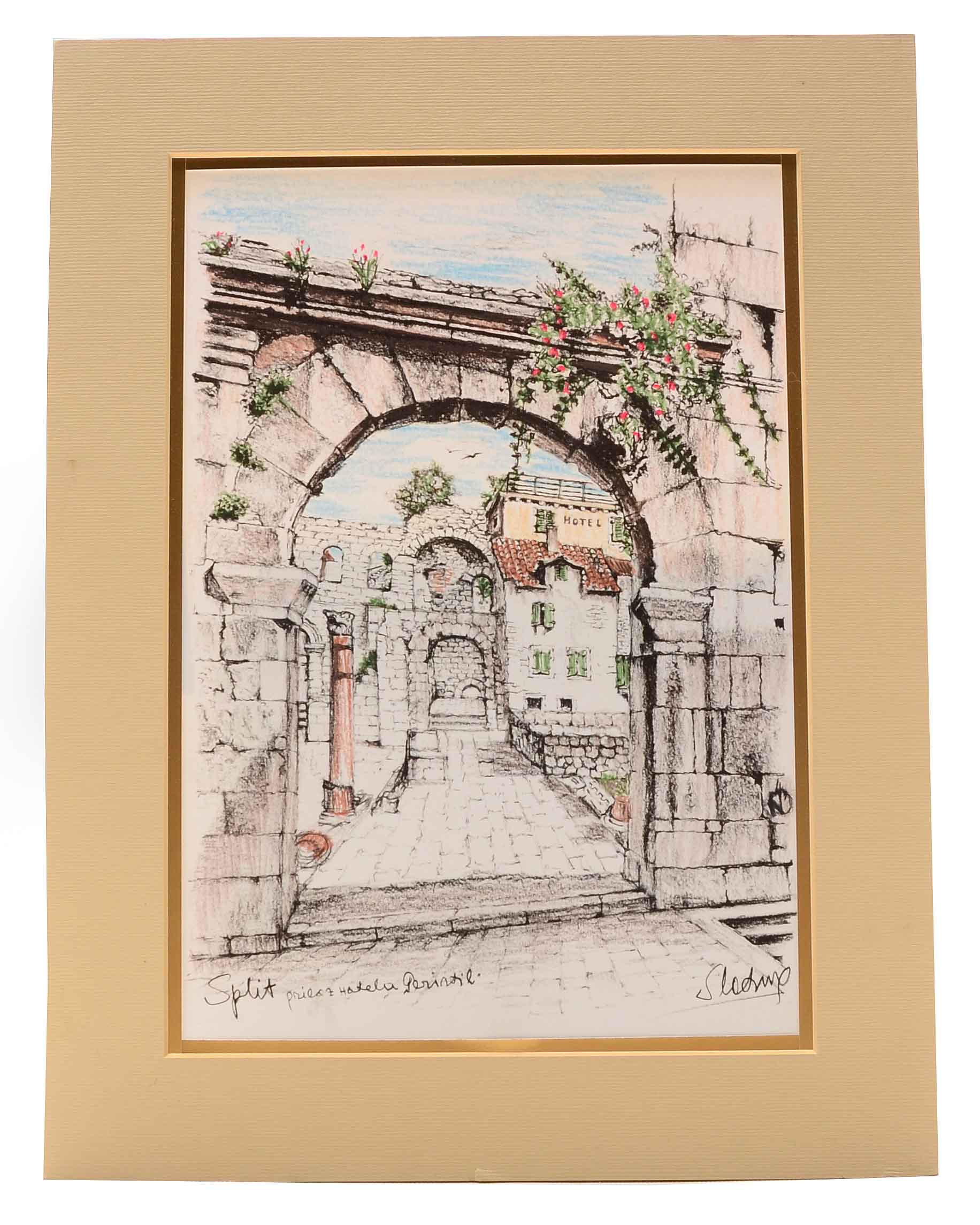 Pair of Hand-Colored Giclees on Paper After Ante Slatina