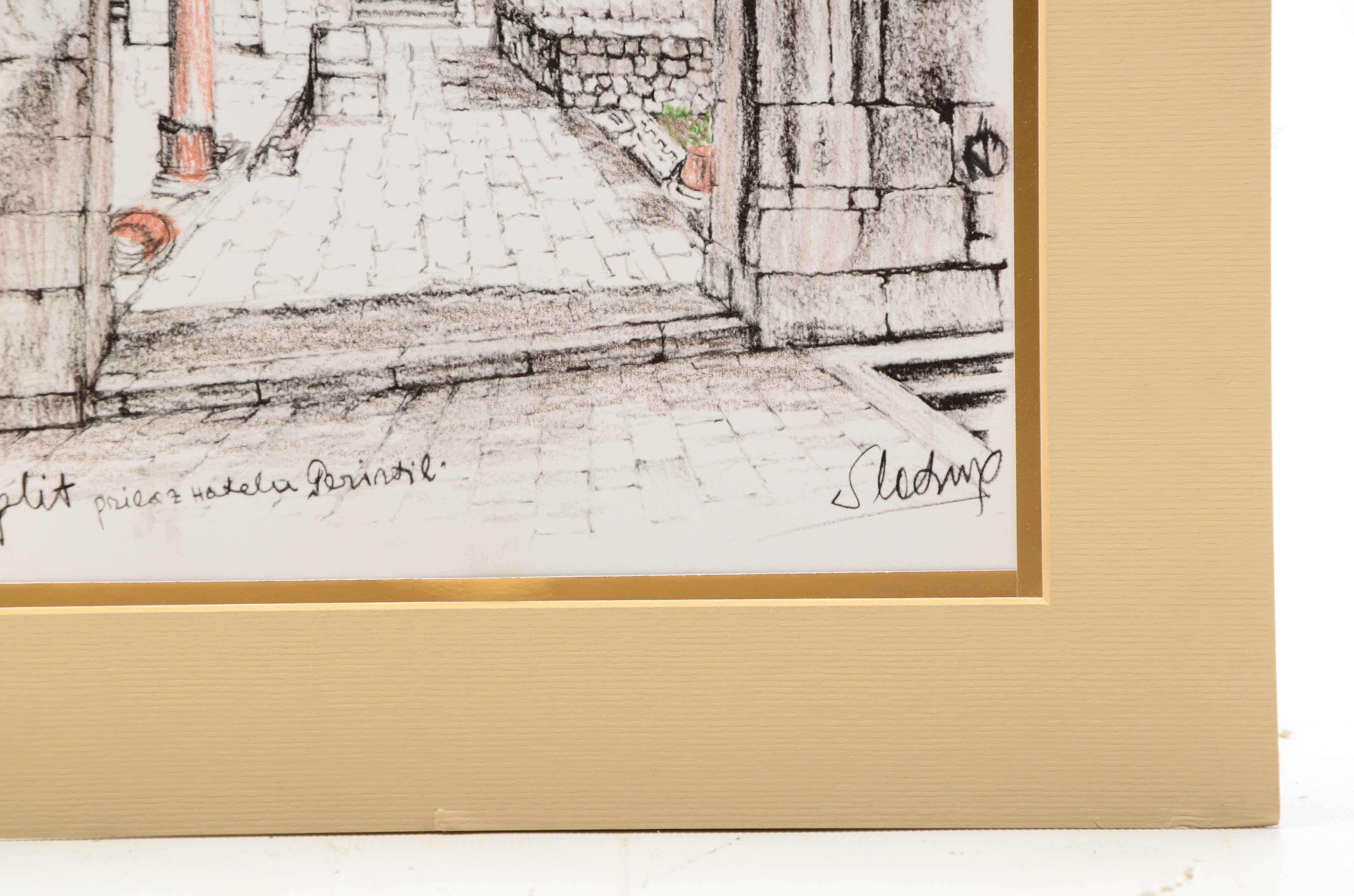 Pair of Hand-Colored Giclees on Paper After Ante Slatina