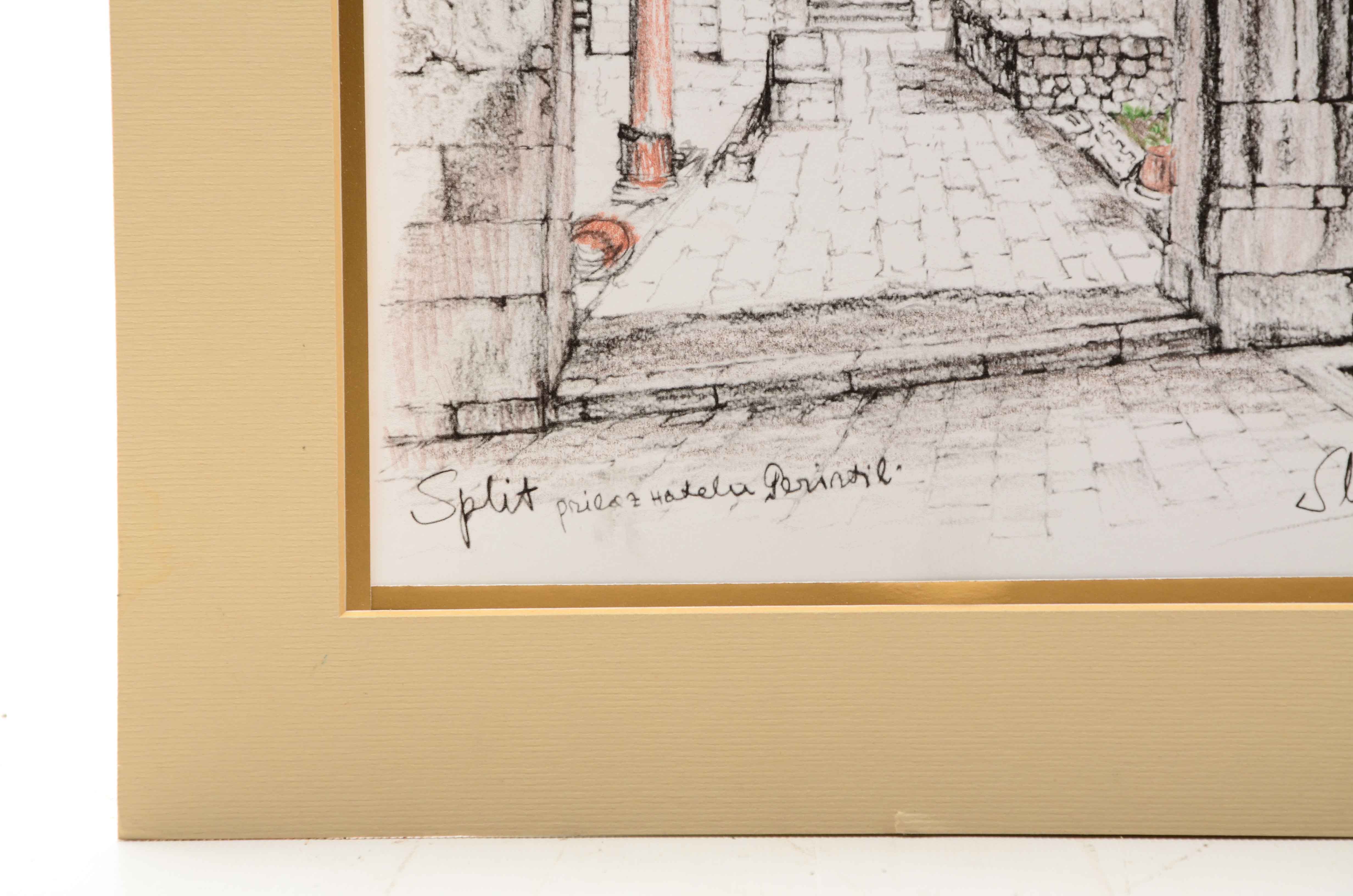 Pair of Hand-Colored Giclees on Paper After Ante Slatina