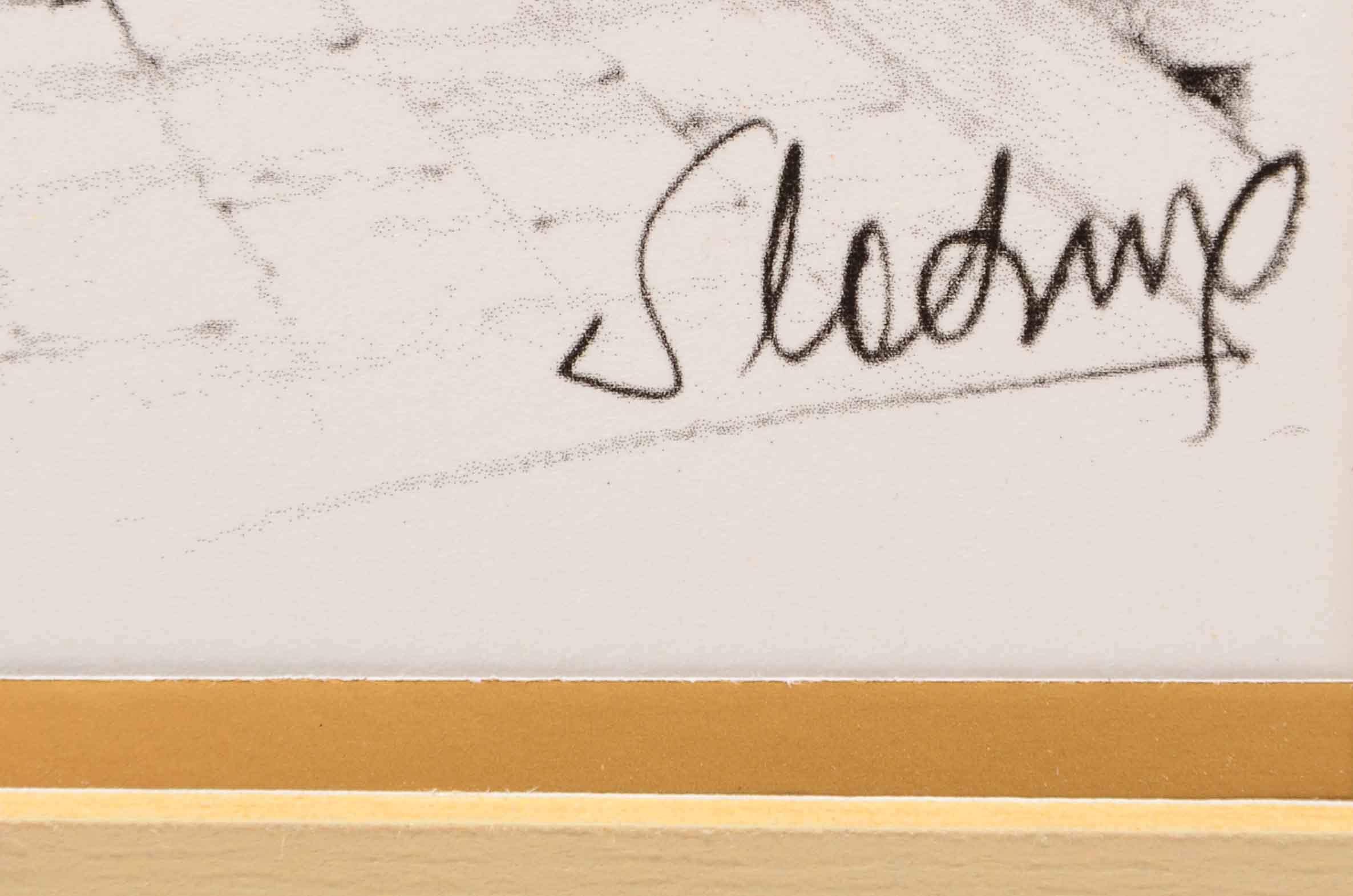 Pair of Hand-Colored Giclees on Paper After Ante Slatina