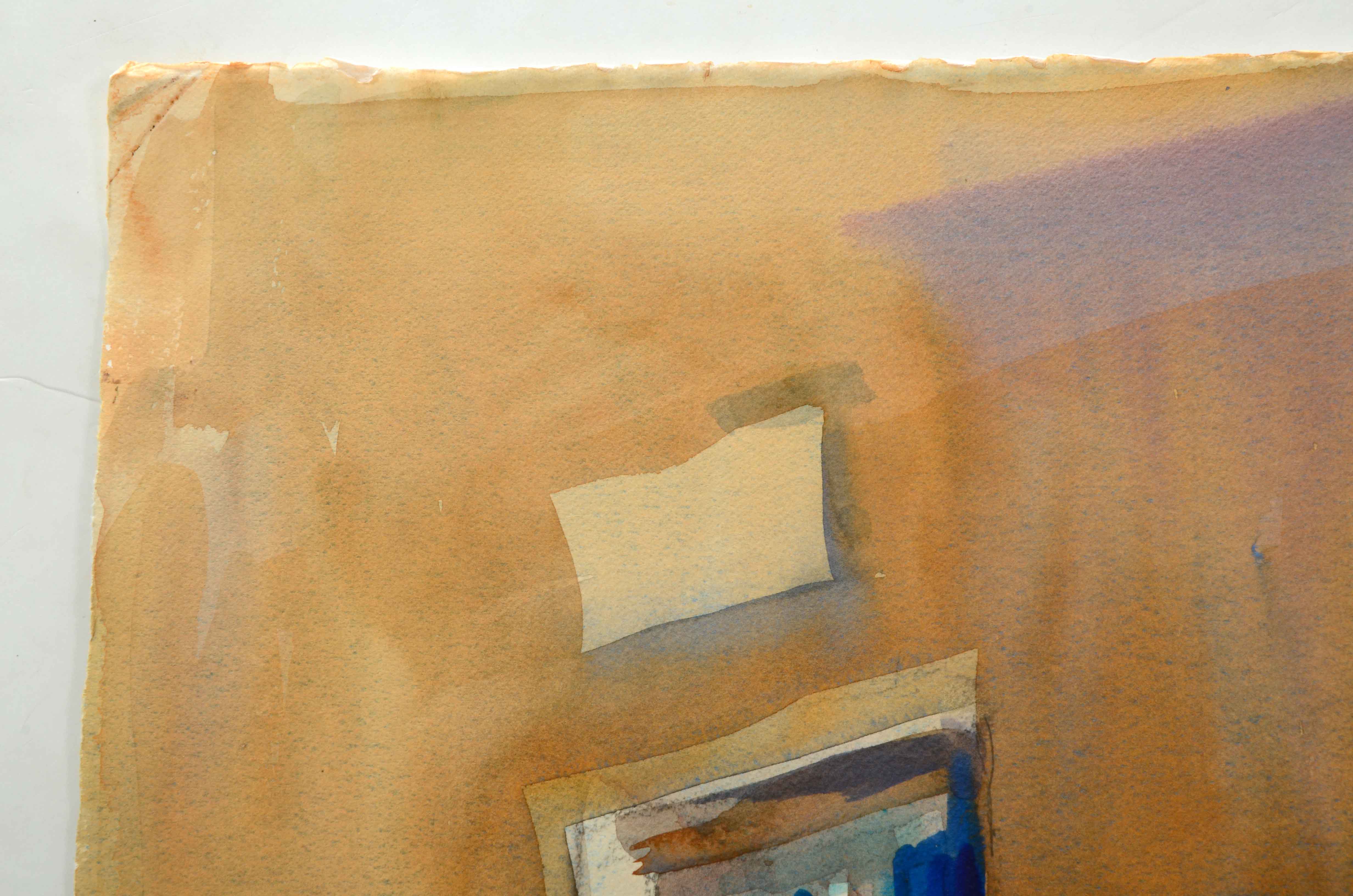 Don Andrews Watercolor on Paper of a Pottery Seller