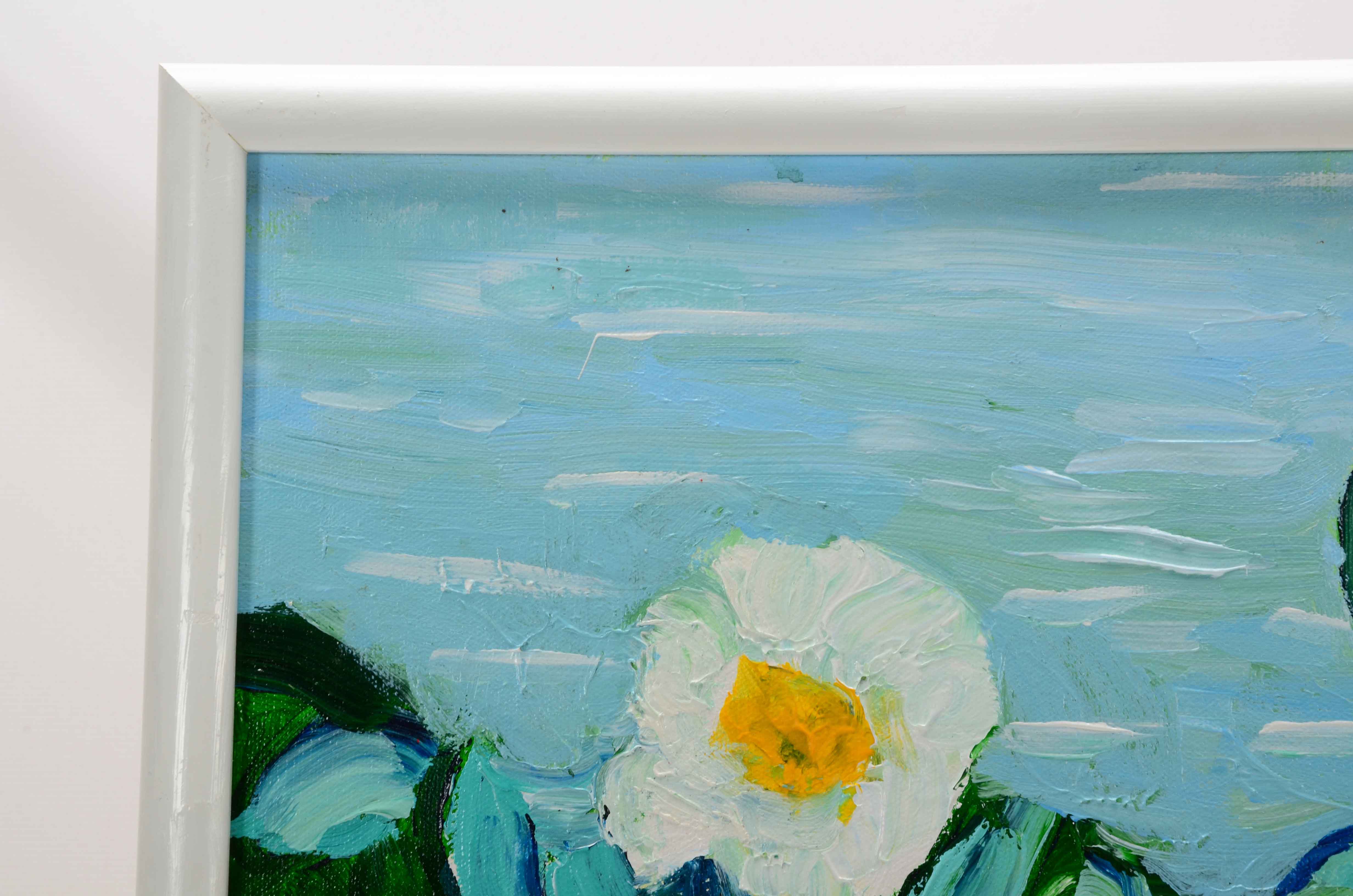 William Becker Acrylic Painting "Wild Roses after Van Gogh"