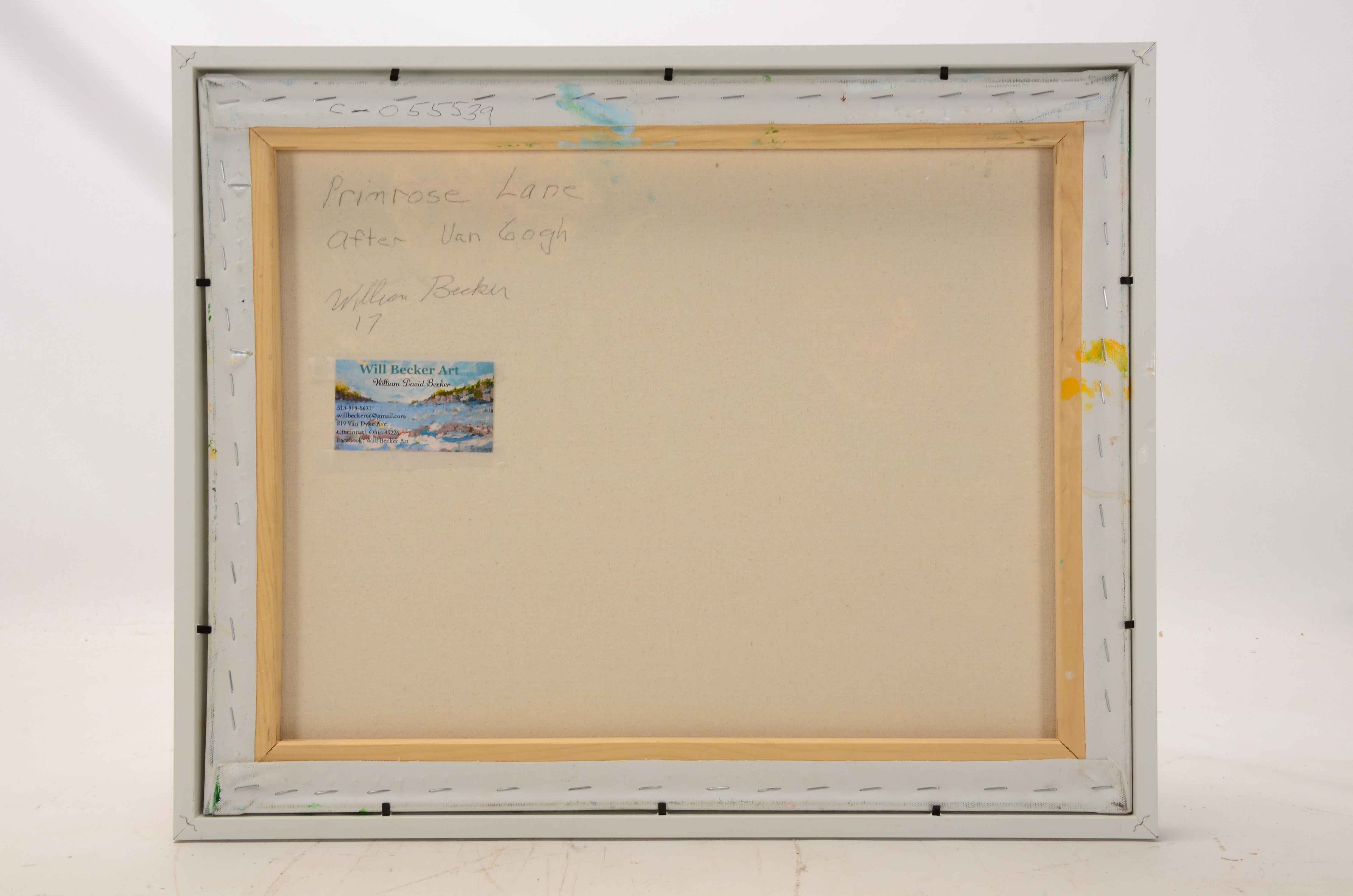 William Becker Acrylic Painting "Wild Roses after Van Gogh"