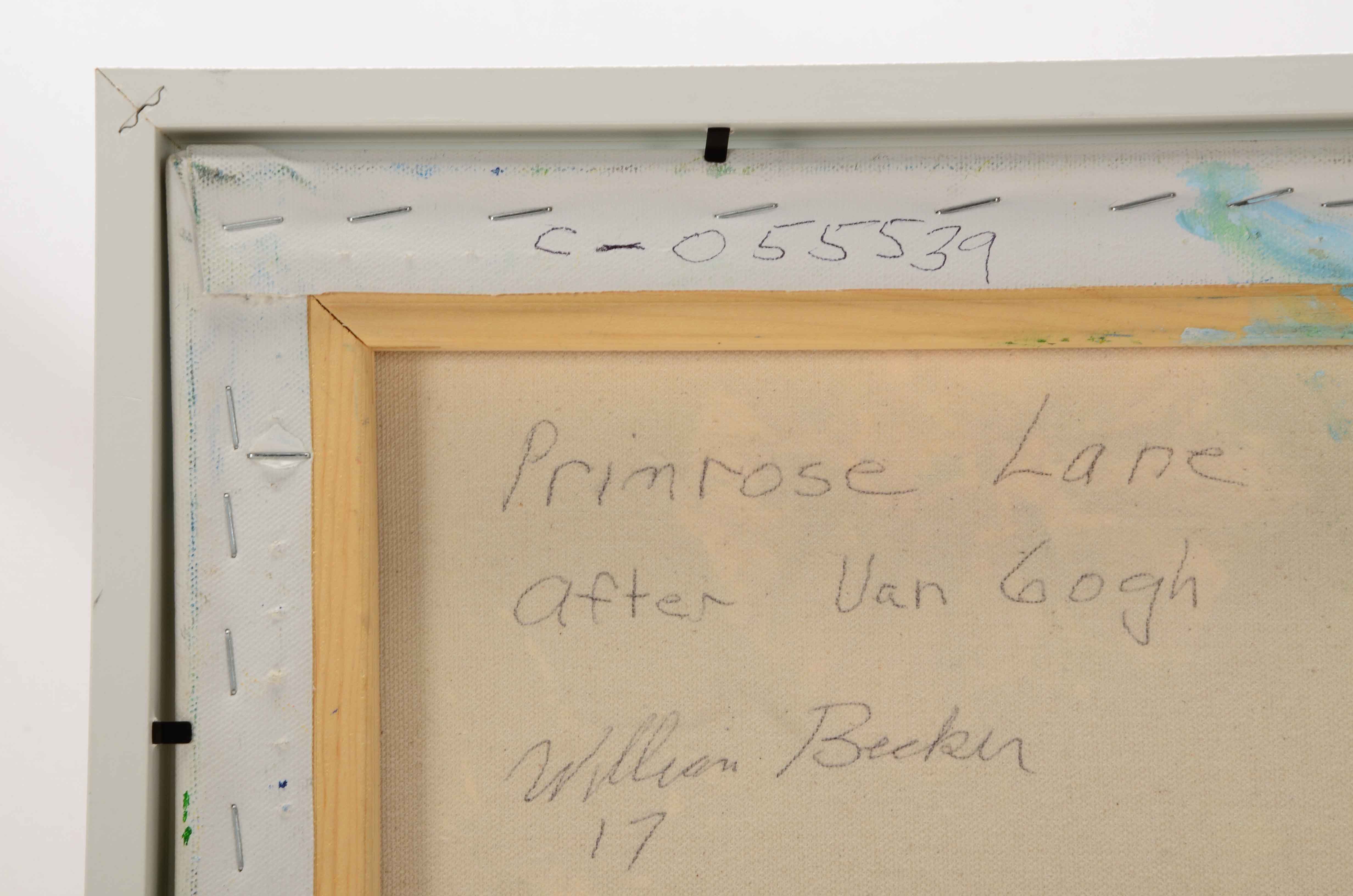 William Becker Acrylic Painting "Wild Roses after Van Gogh"