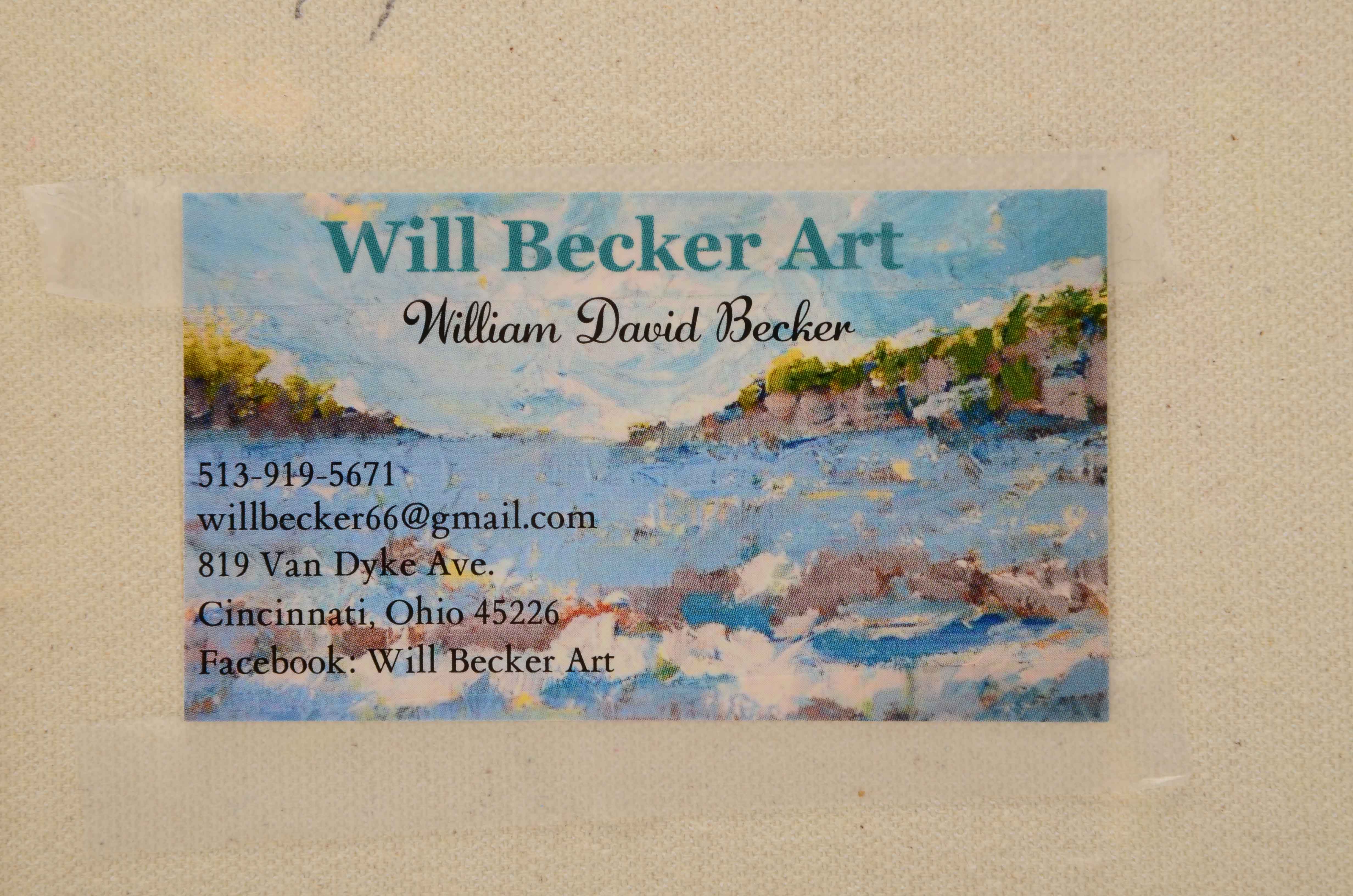 William Becker Acrylic Painting "Wild Roses after Van Gogh"