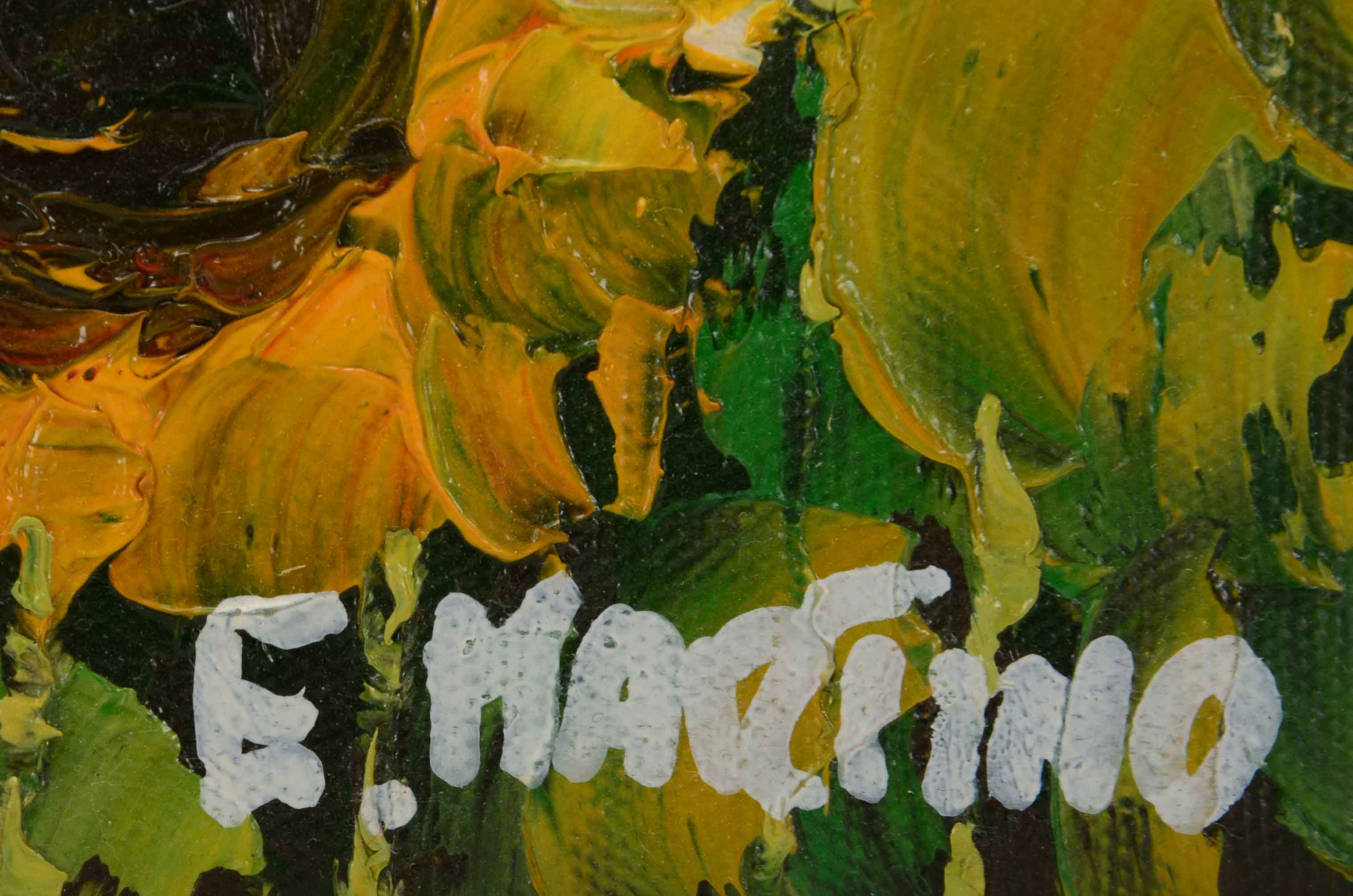 E. Martino Original Signed Acrylic Painting on Canvas of an Italian Landscape