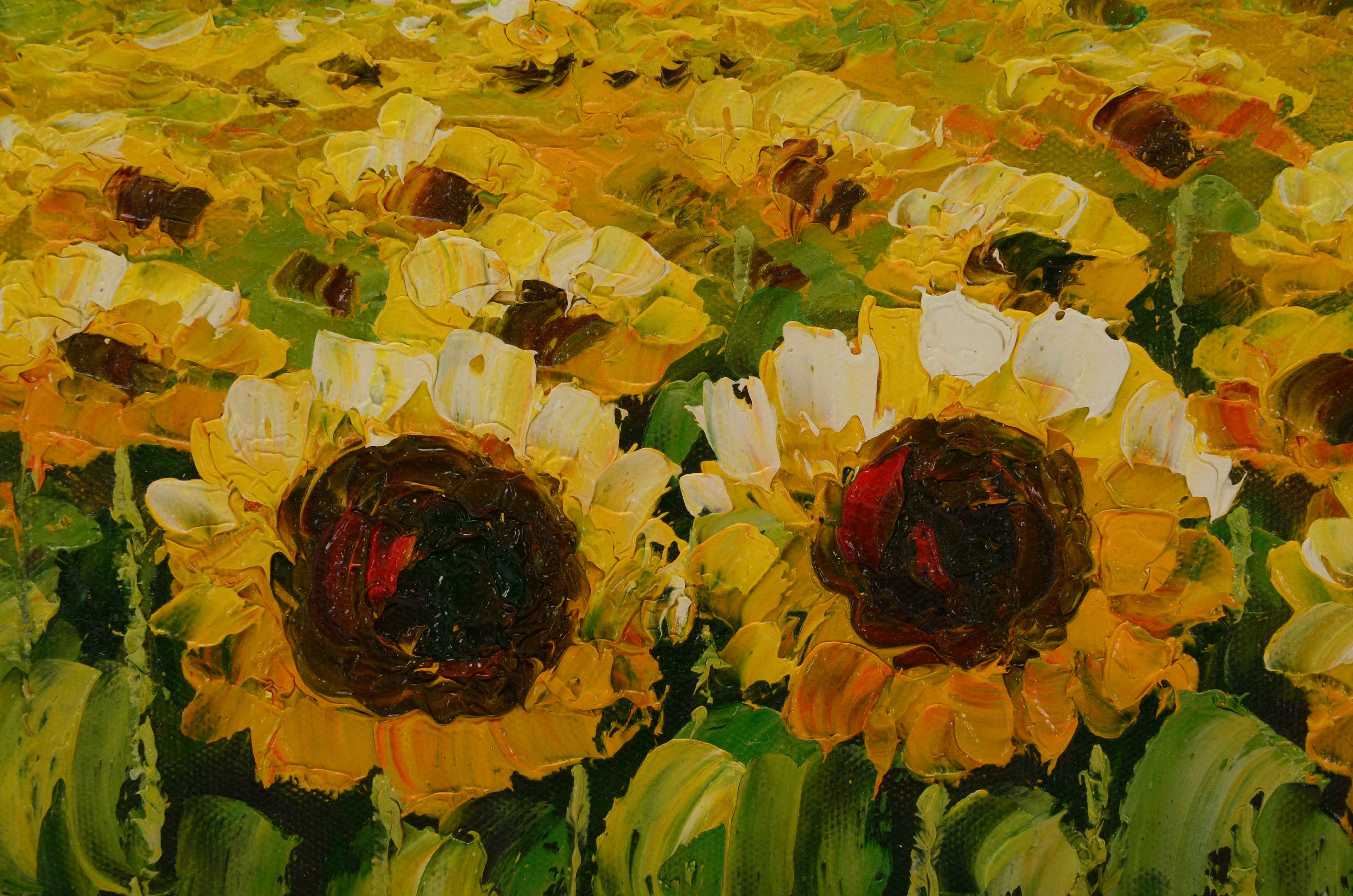 E. Martino Original Signed Acrylic Painting on Canvas of an Italian Landscape