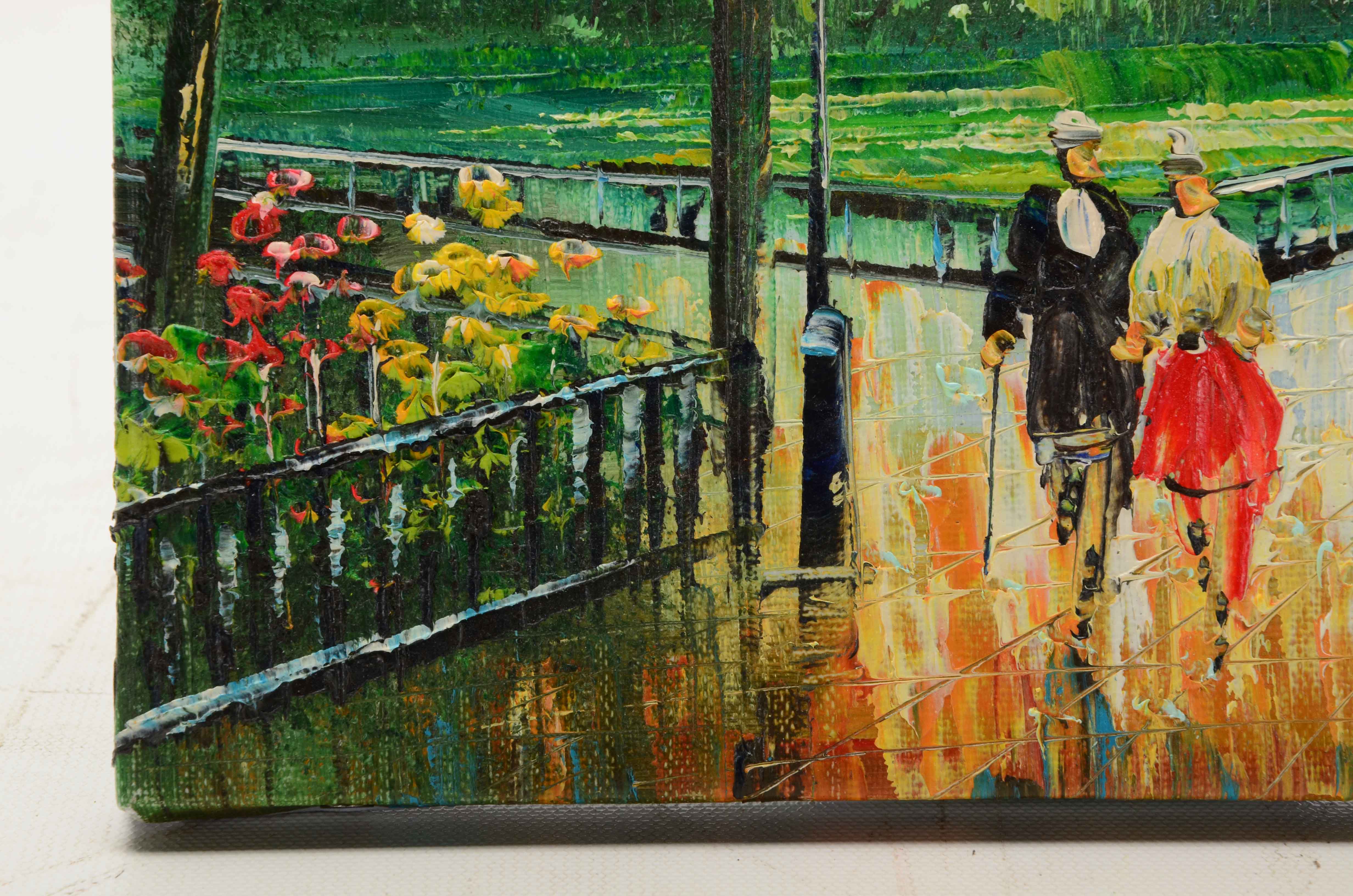 Burns Original Acrylic on Canvas Painting of Paris