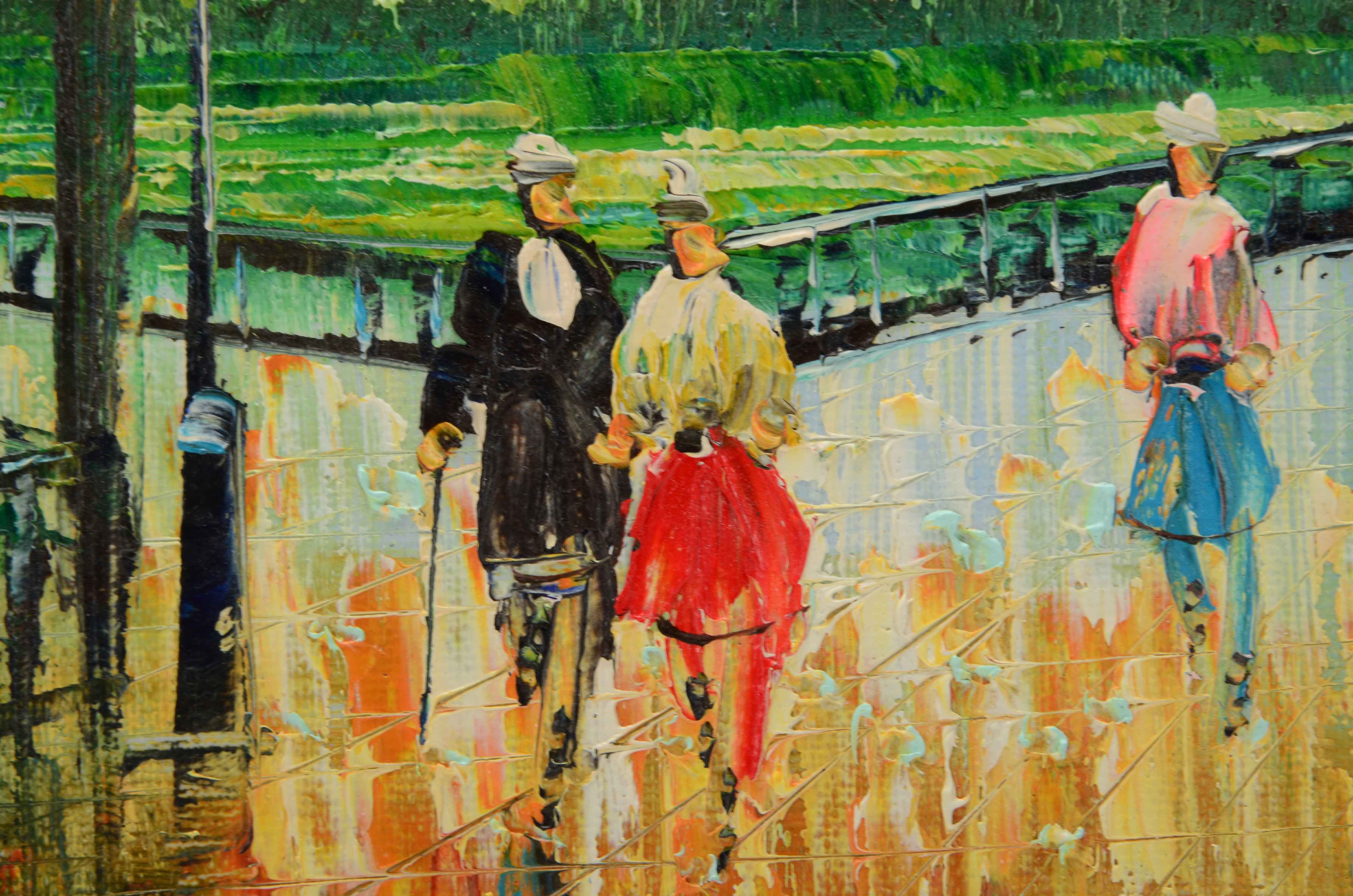 Burns Original Acrylic on Canvas Painting of Paris