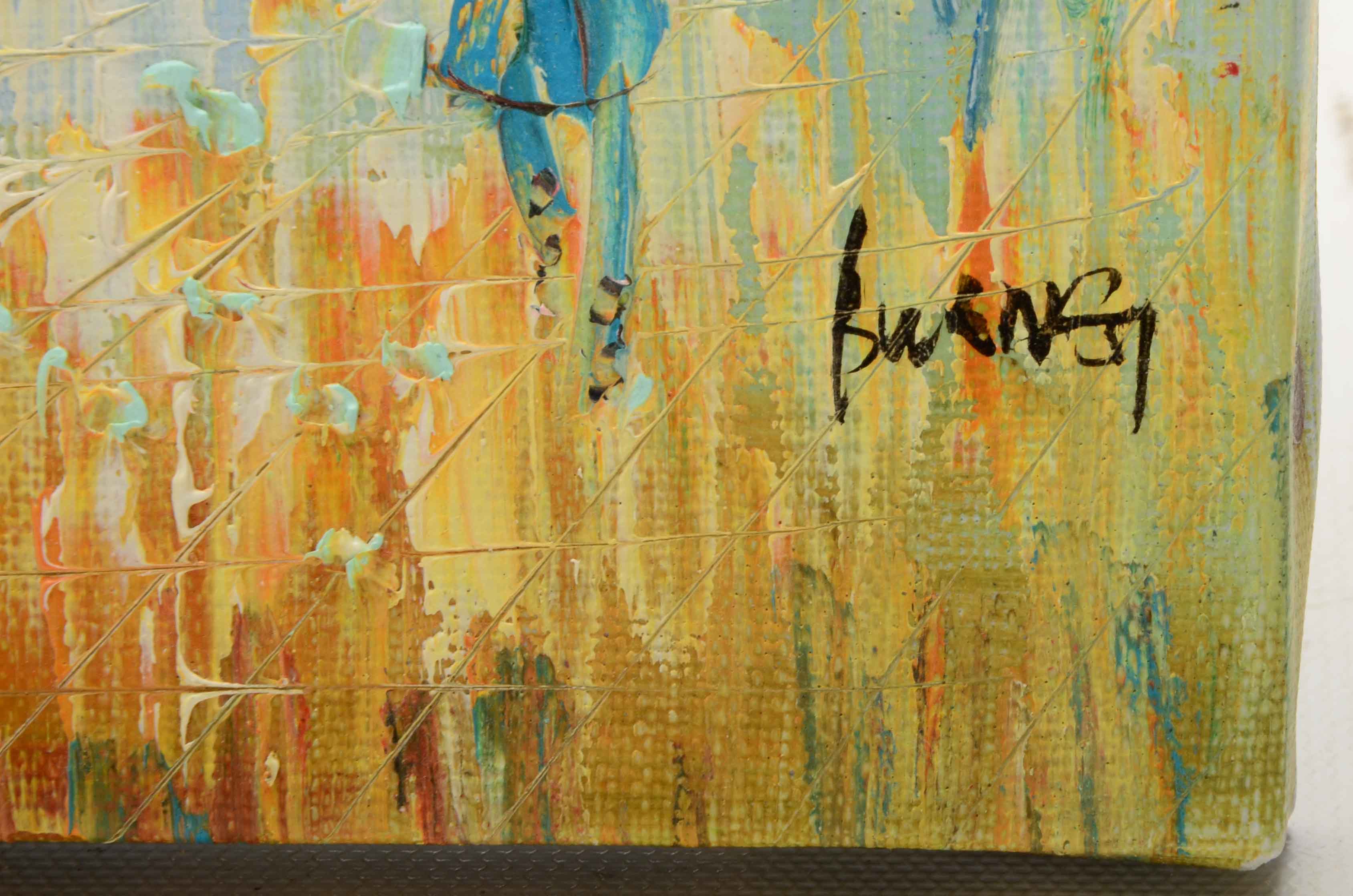 Burns Original Acrylic on Canvas Painting of Paris