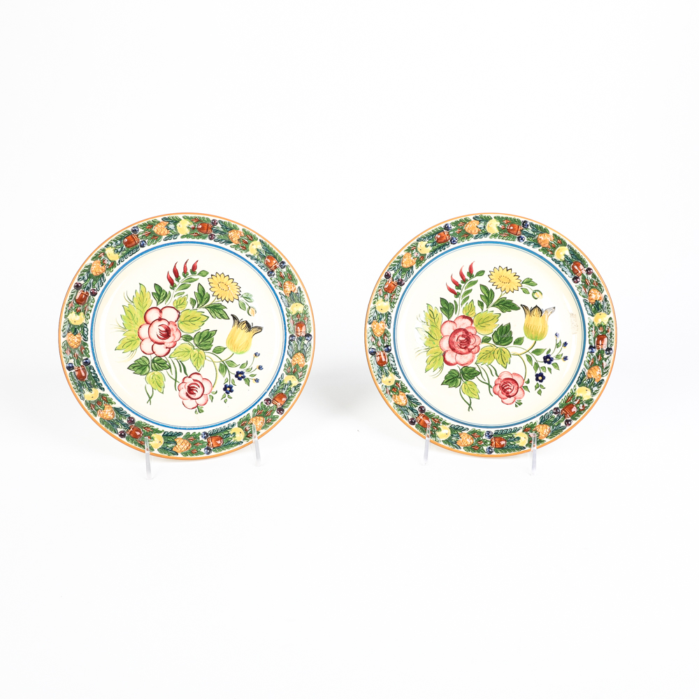 Vintage Hand Painted Royal Adams Ivory Titian Ware Dinner Plates