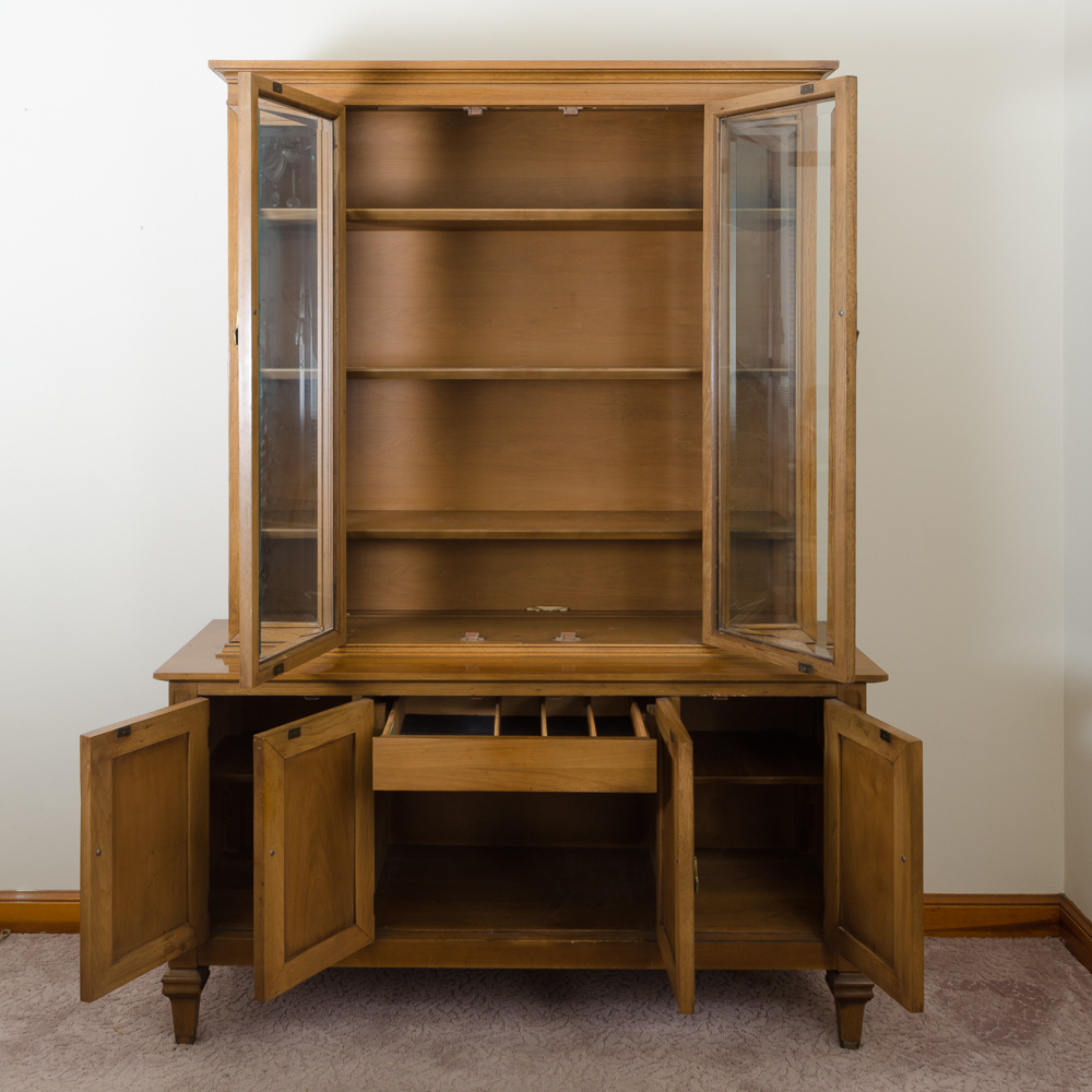 Vintage Maple China Cabinet