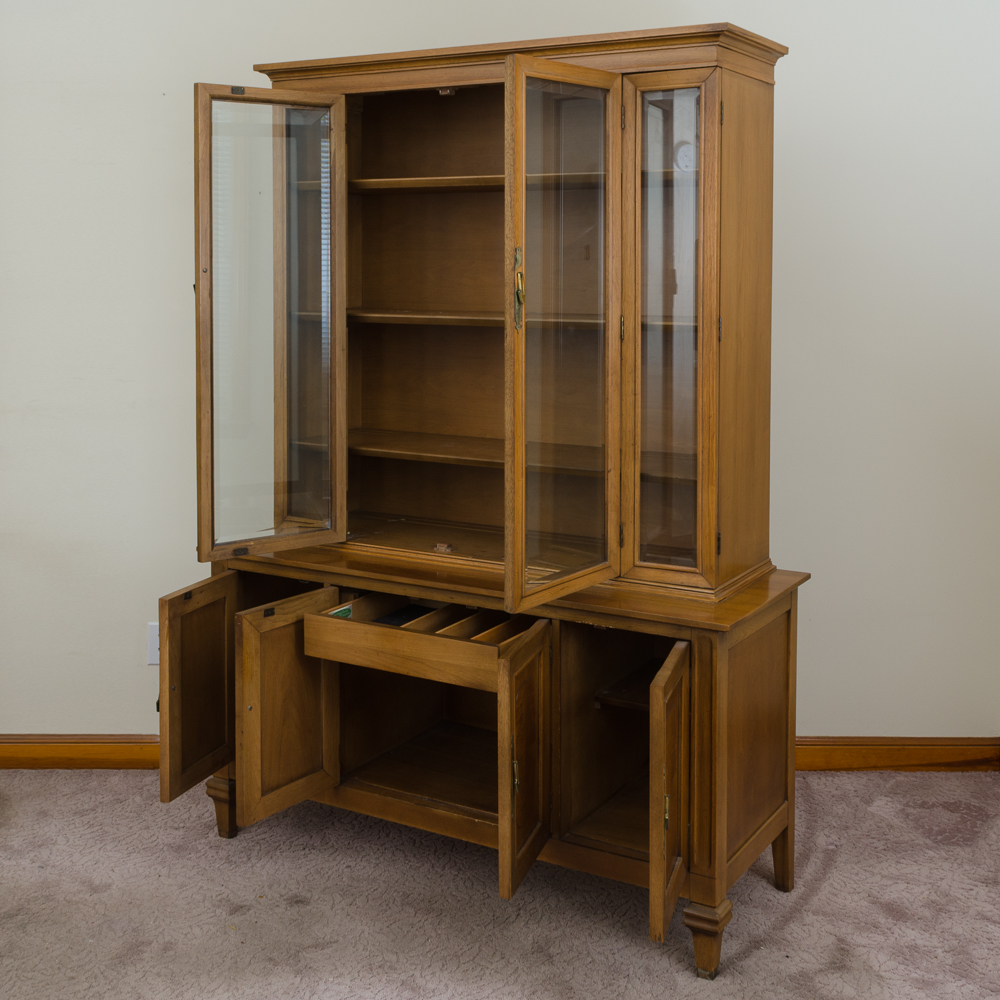 Vintage Maple China Cabinet