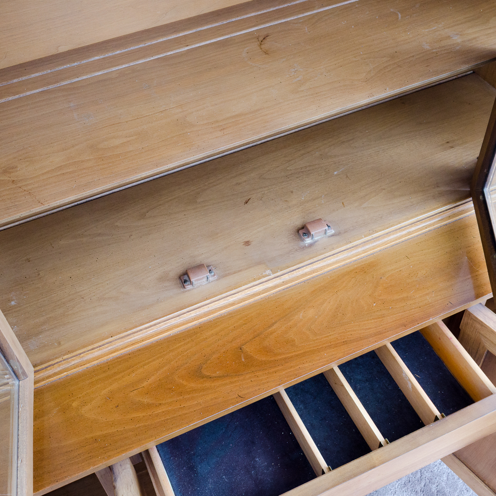 Vintage Maple China Cabinet