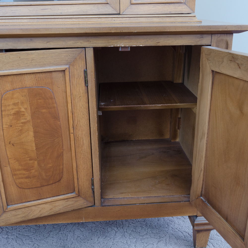 Vintage Maple China Cabinet
