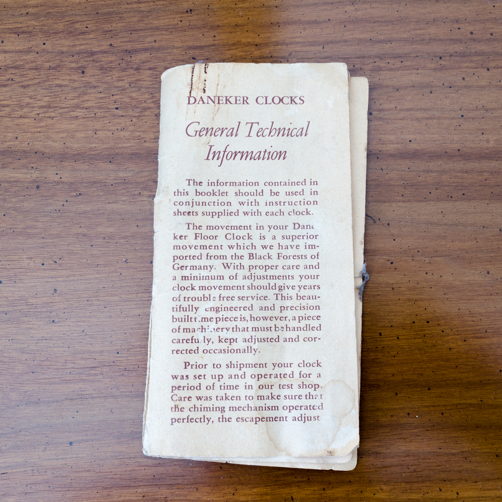 Daneker "Tempus Fugit" Grandmother Clock