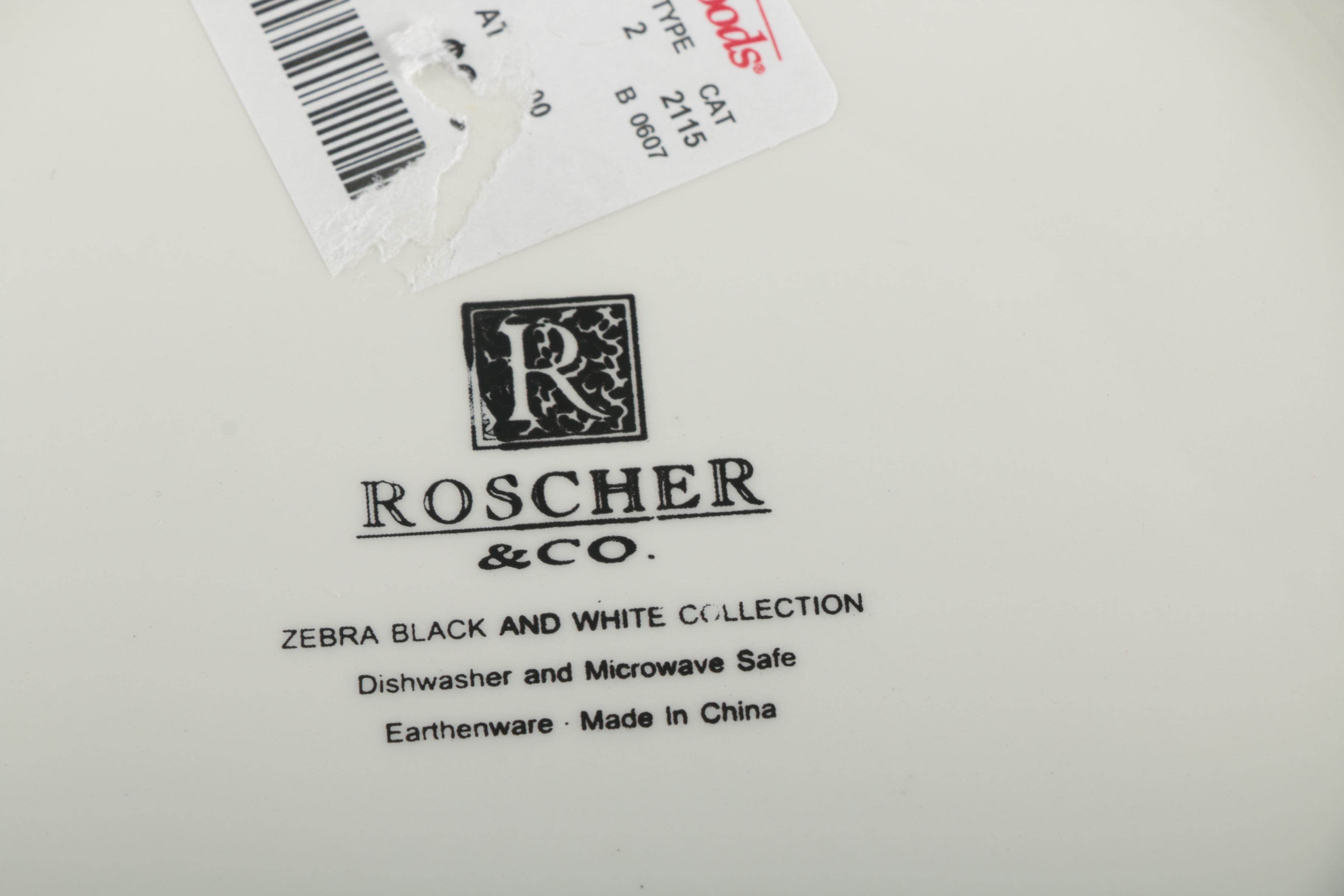 Roscher & Co "Zebra" Place Settings