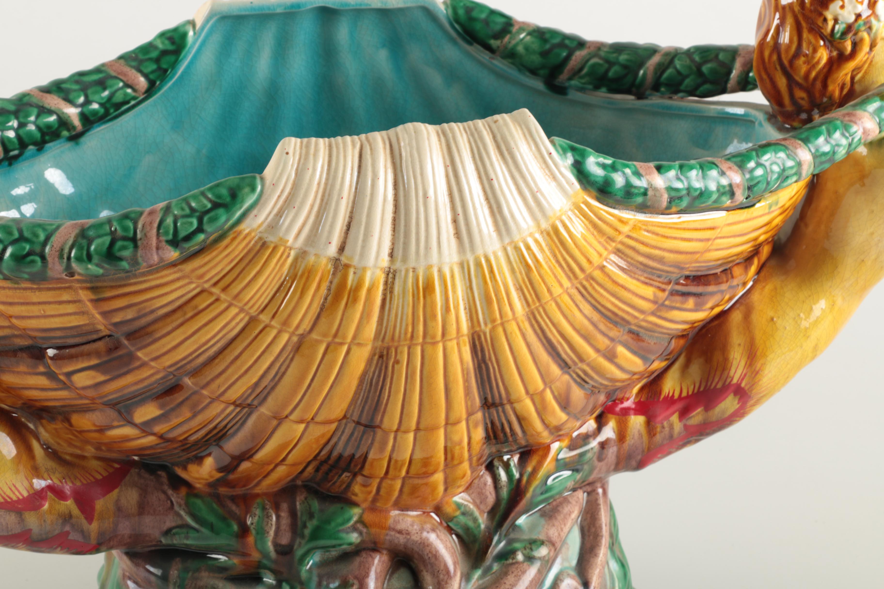 Reproduction Majolica Style Fruit Bowl