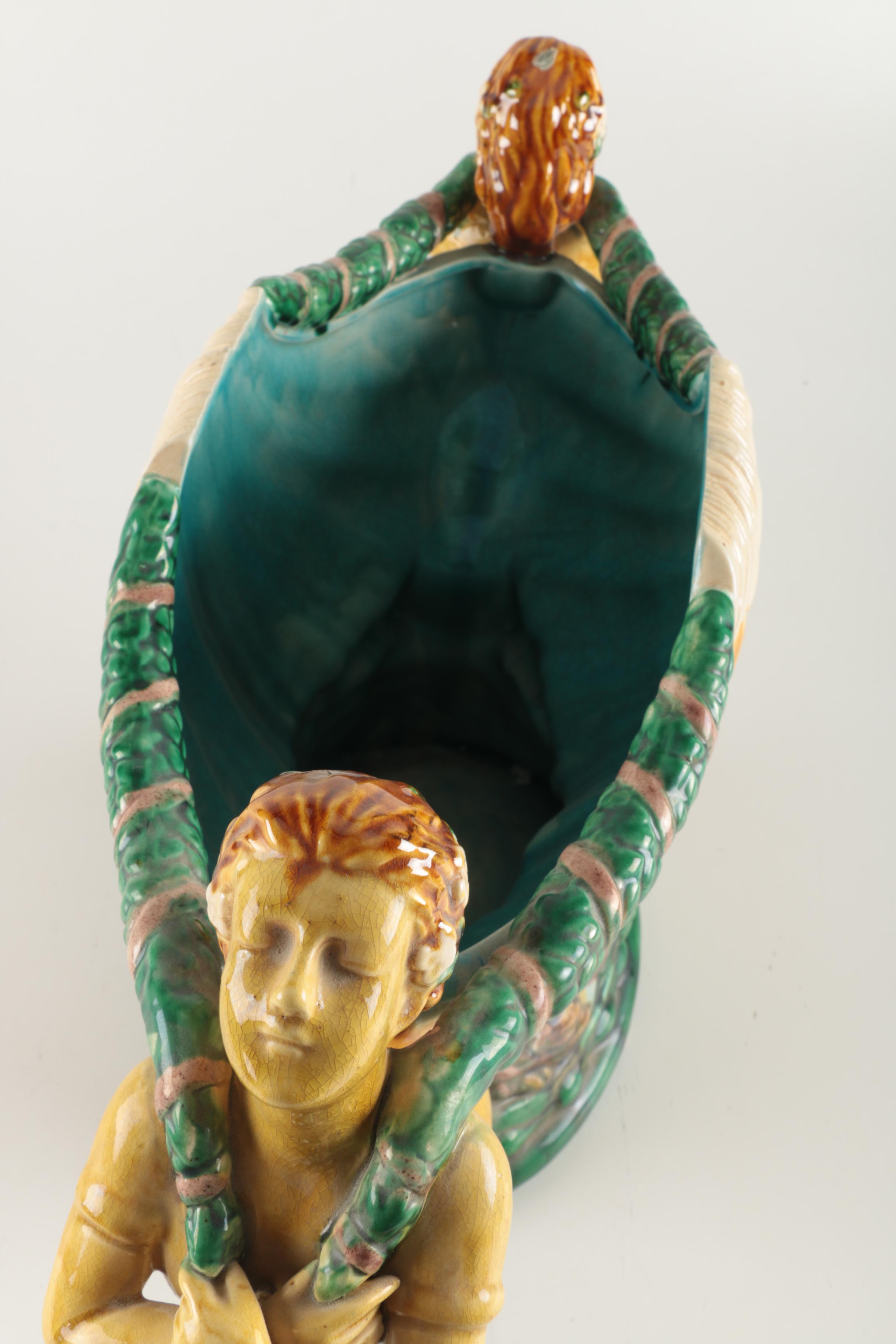 Reproduction Majolica Style Fruit Bowl