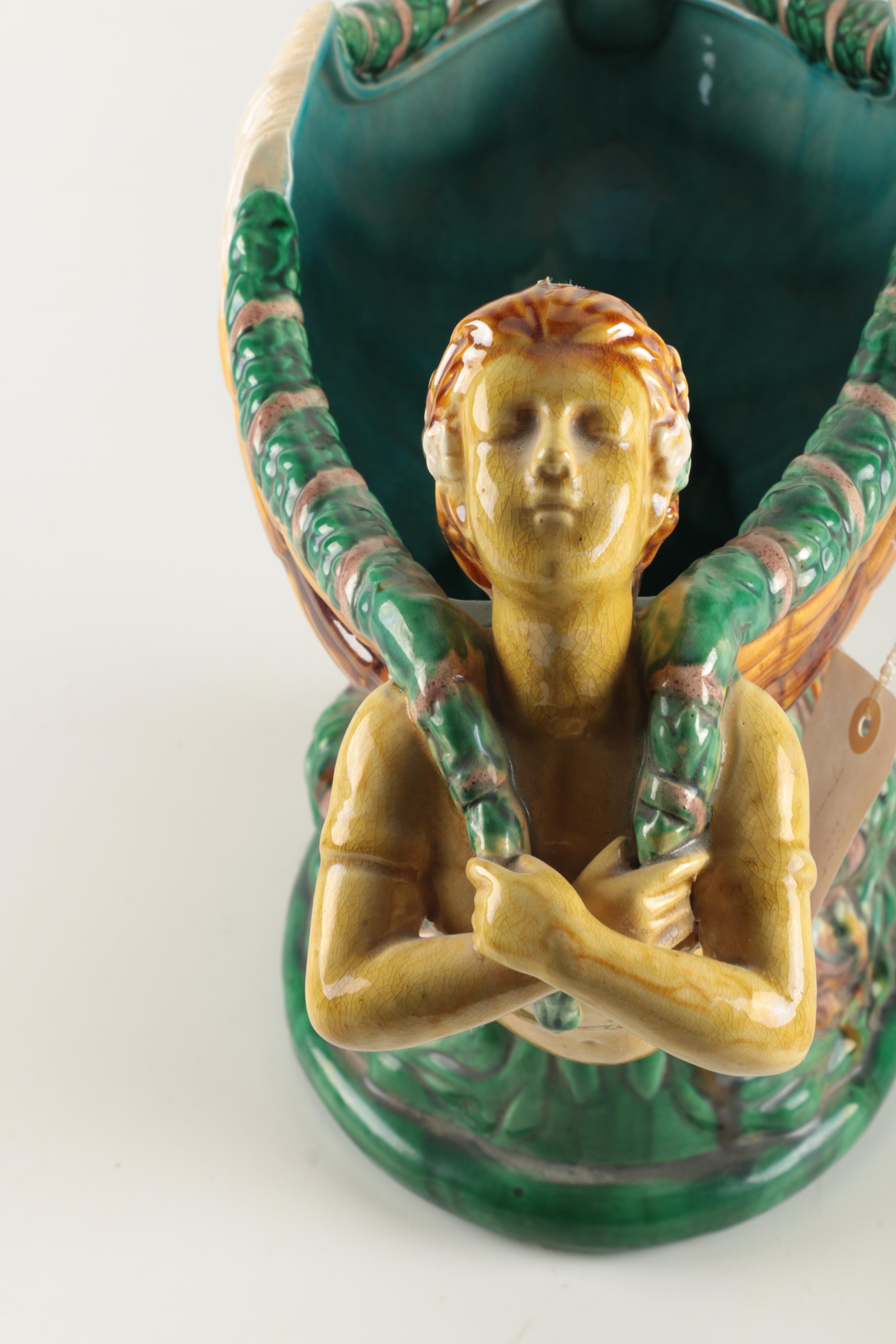 Reproduction Majolica Style Fruit Bowl