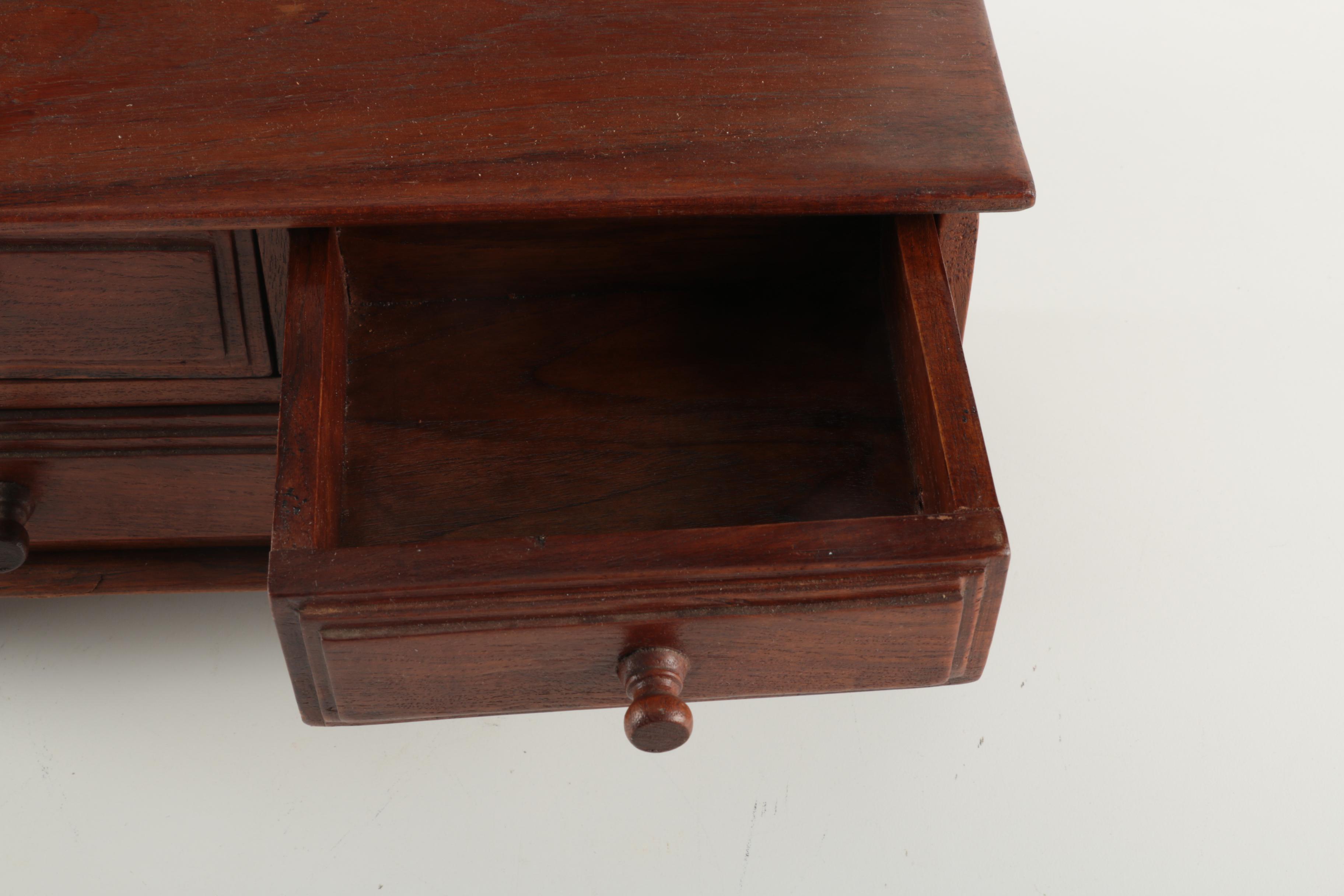 Small Wooden Jewelry Box with Mirror