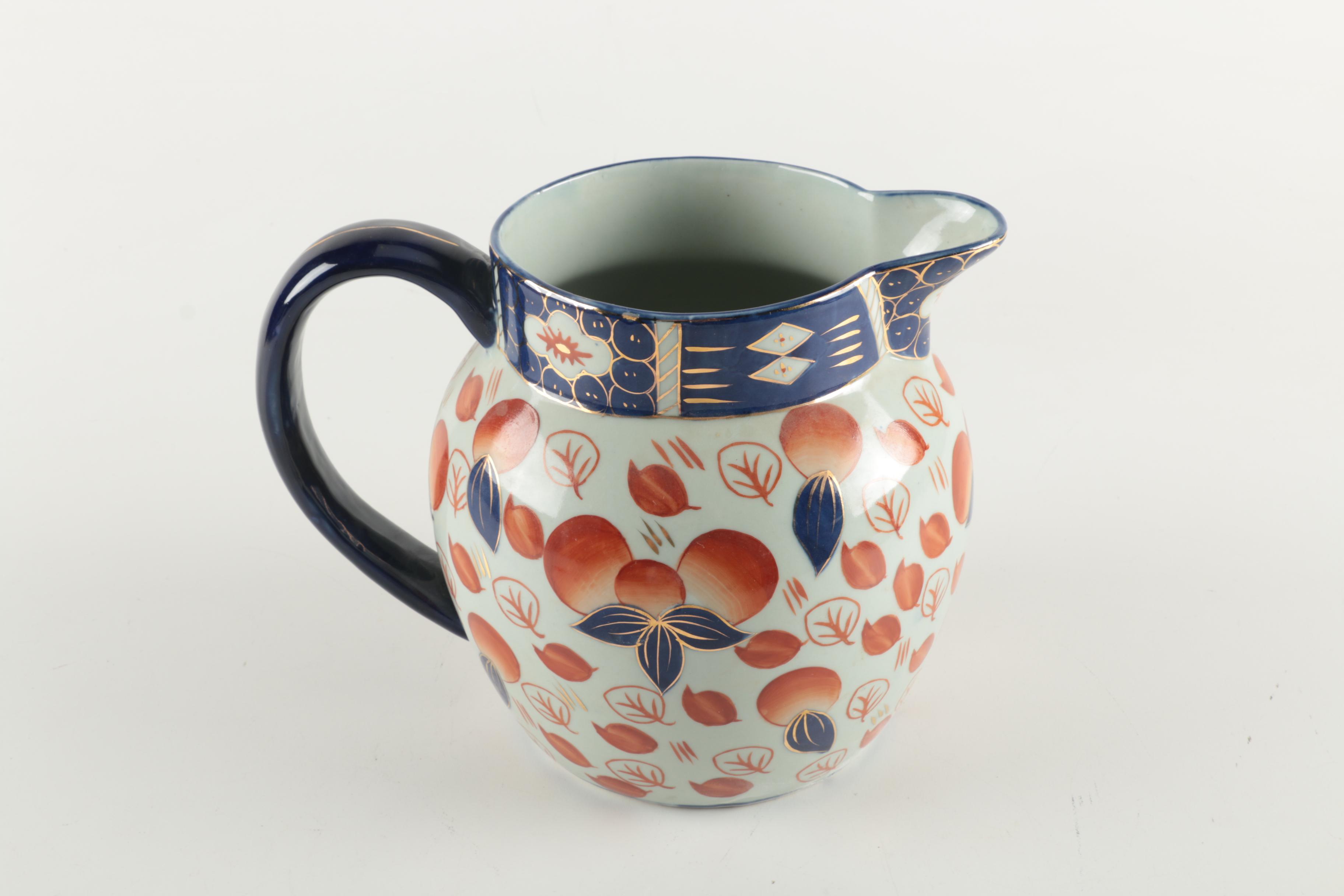 Pair of Reproduction Ironstone Pitchers