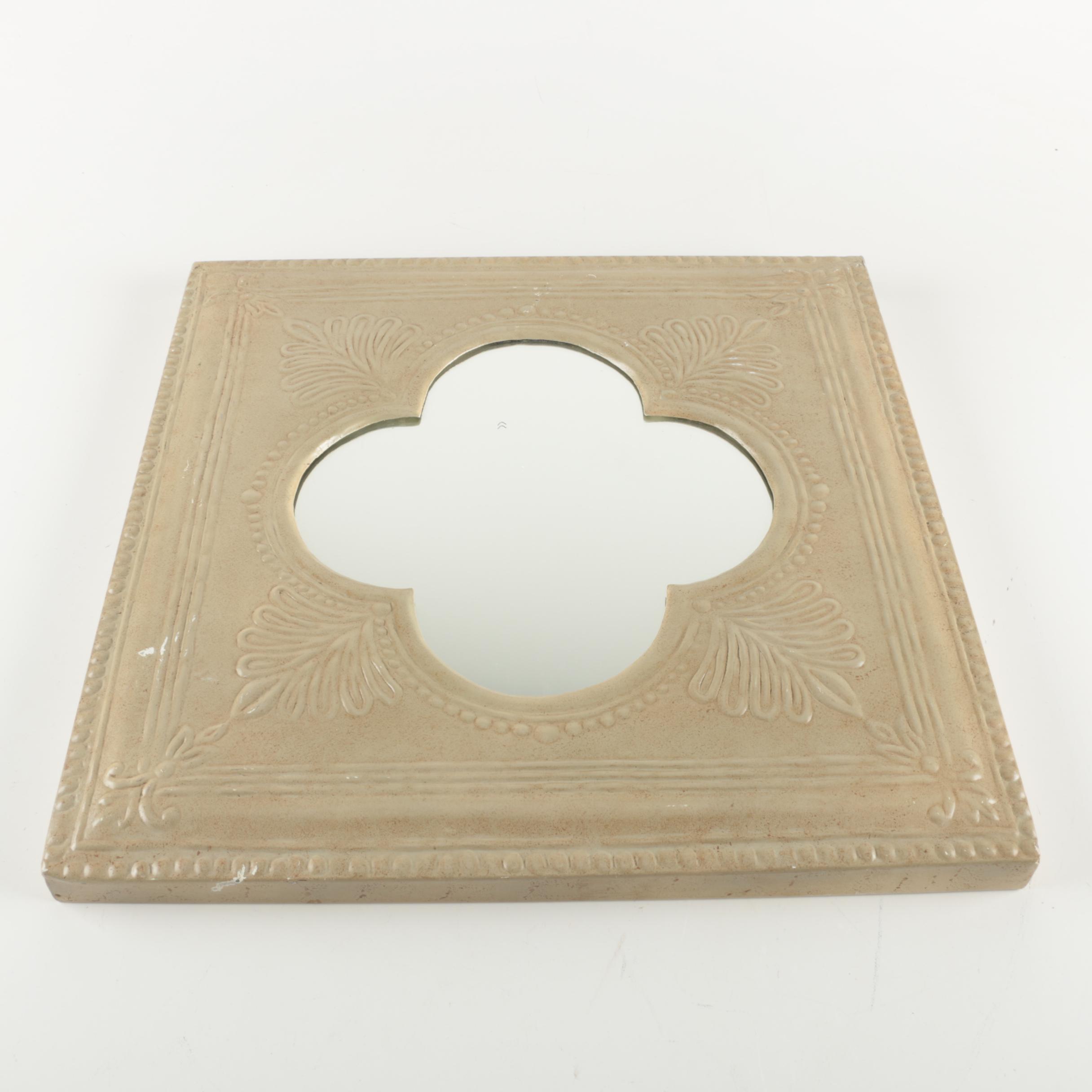Accent Mirror with Embossed Tin Frame