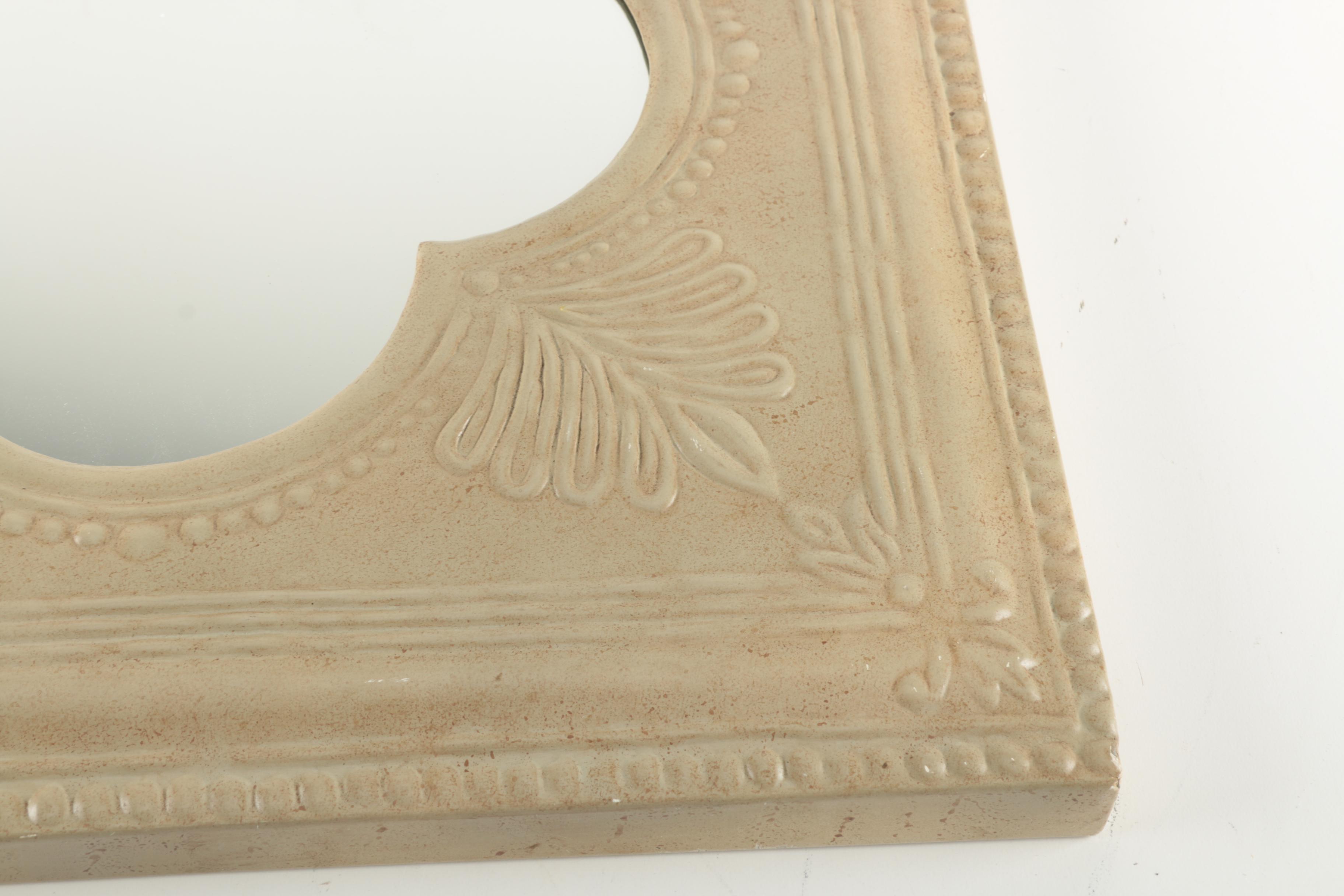 Accent Mirror with Embossed Tin Frame