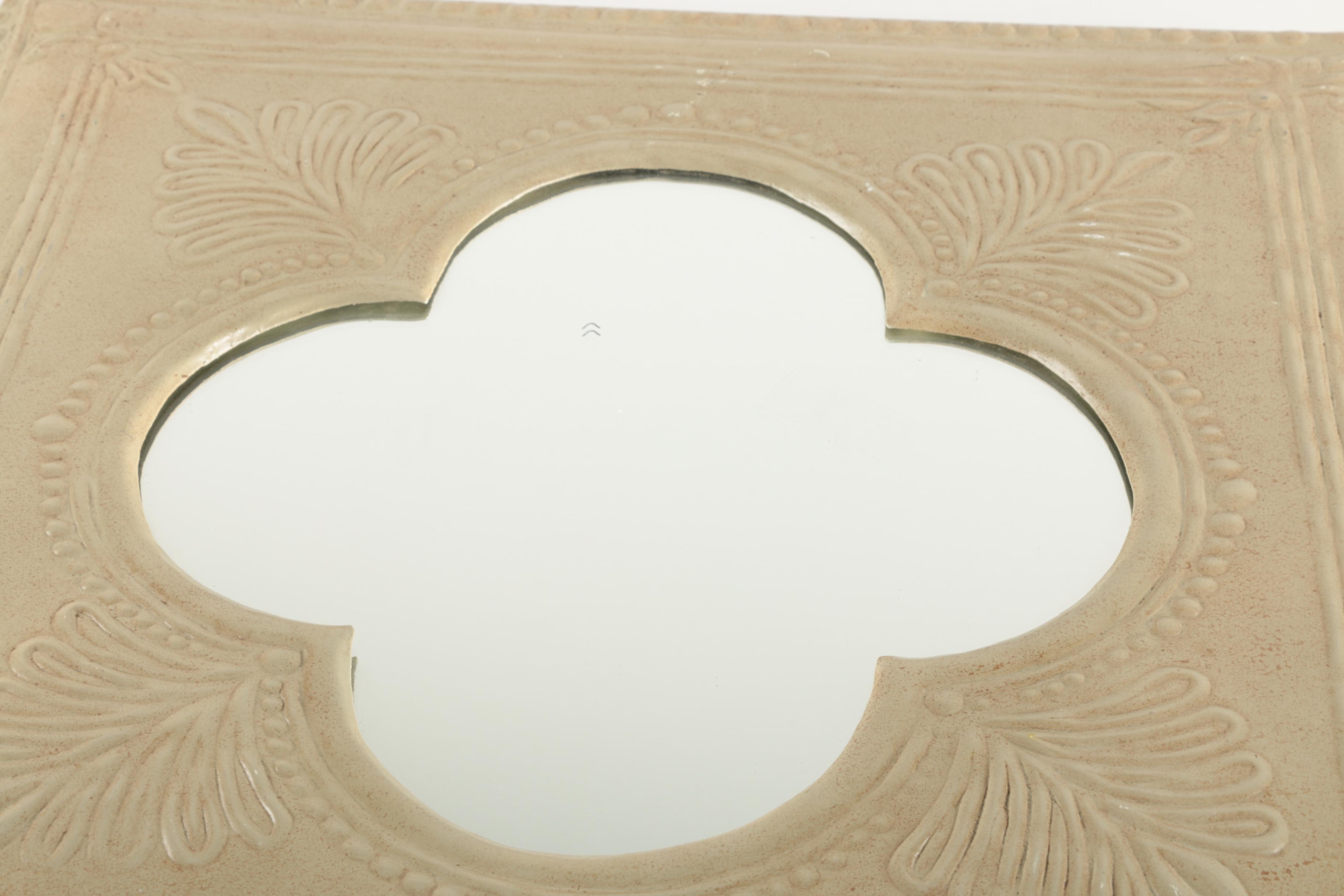Accent Mirror with Embossed Tin Frame
