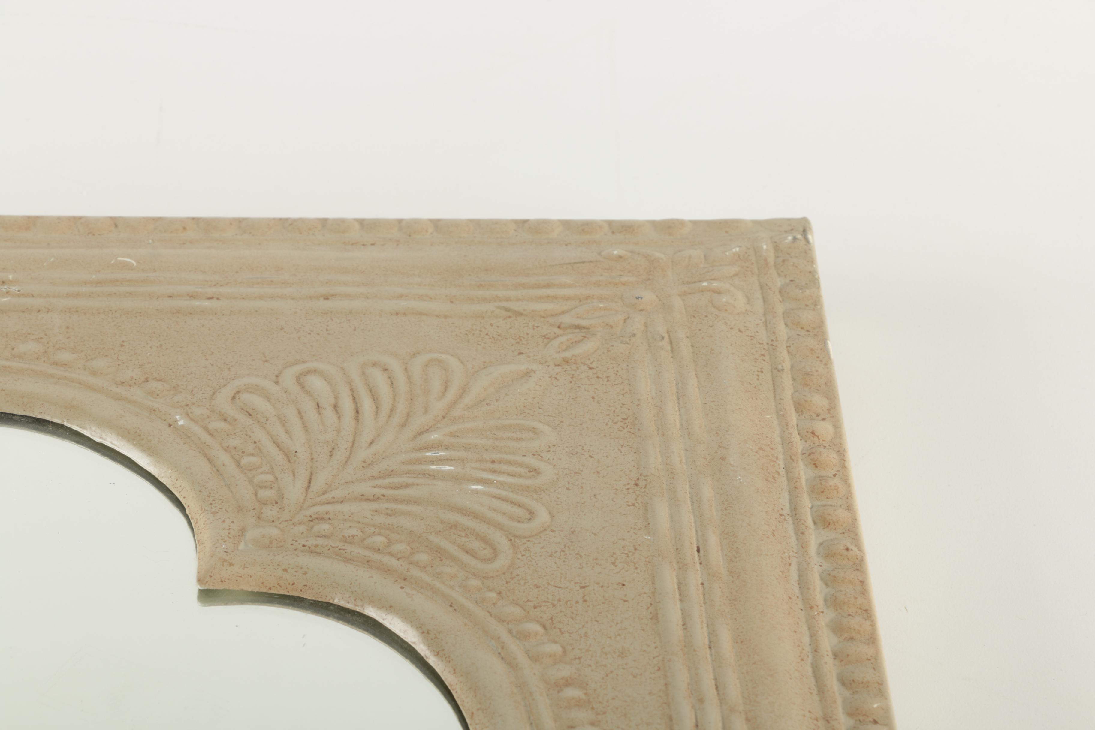 Accent Mirror with Embossed Tin Frame