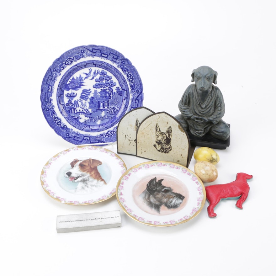 Dog-Themed Decorative Pieces with Additional Décor