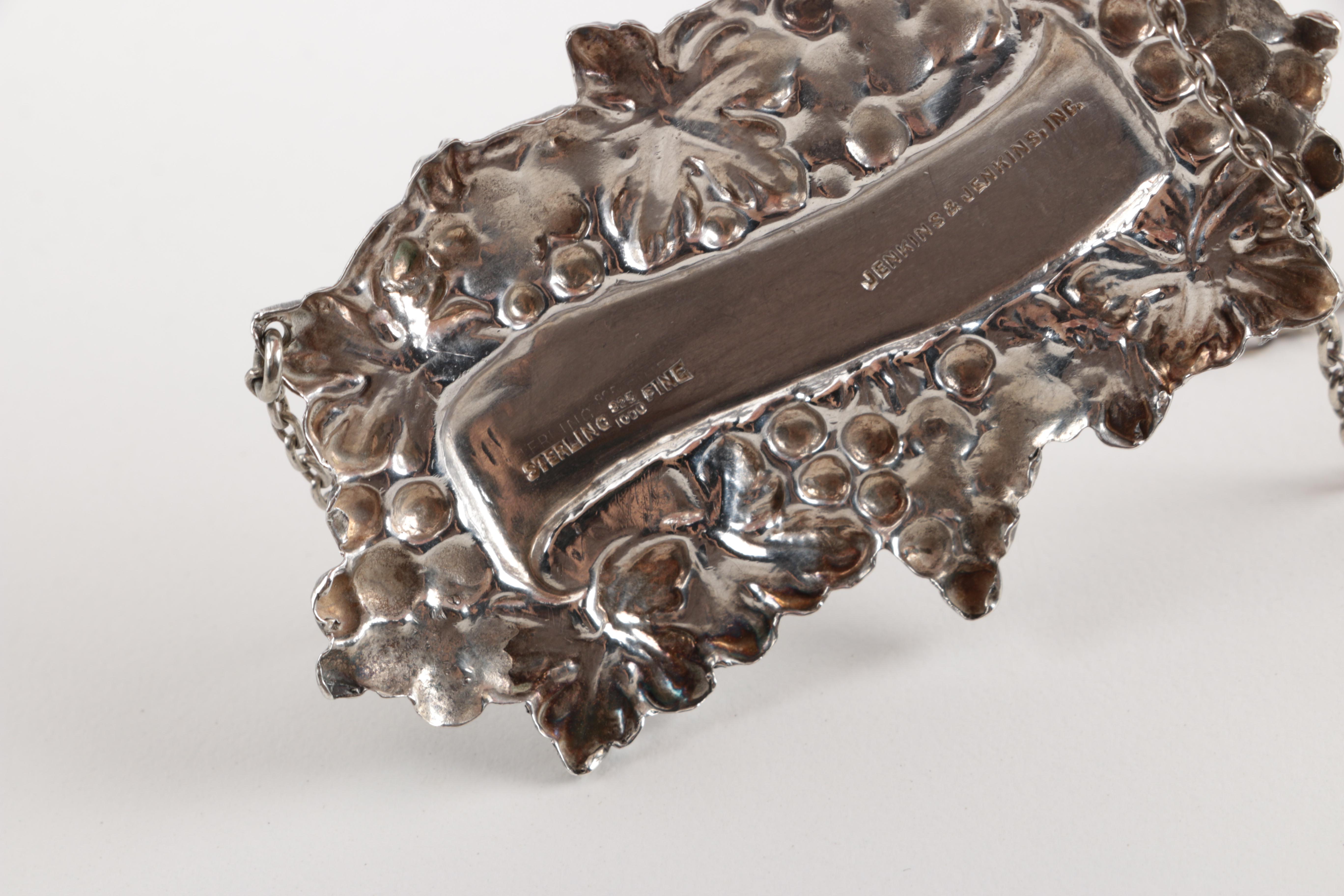 Jenkins & Jenkins, Inc. Sterling Port and Irish Whiskey Decanter Labels