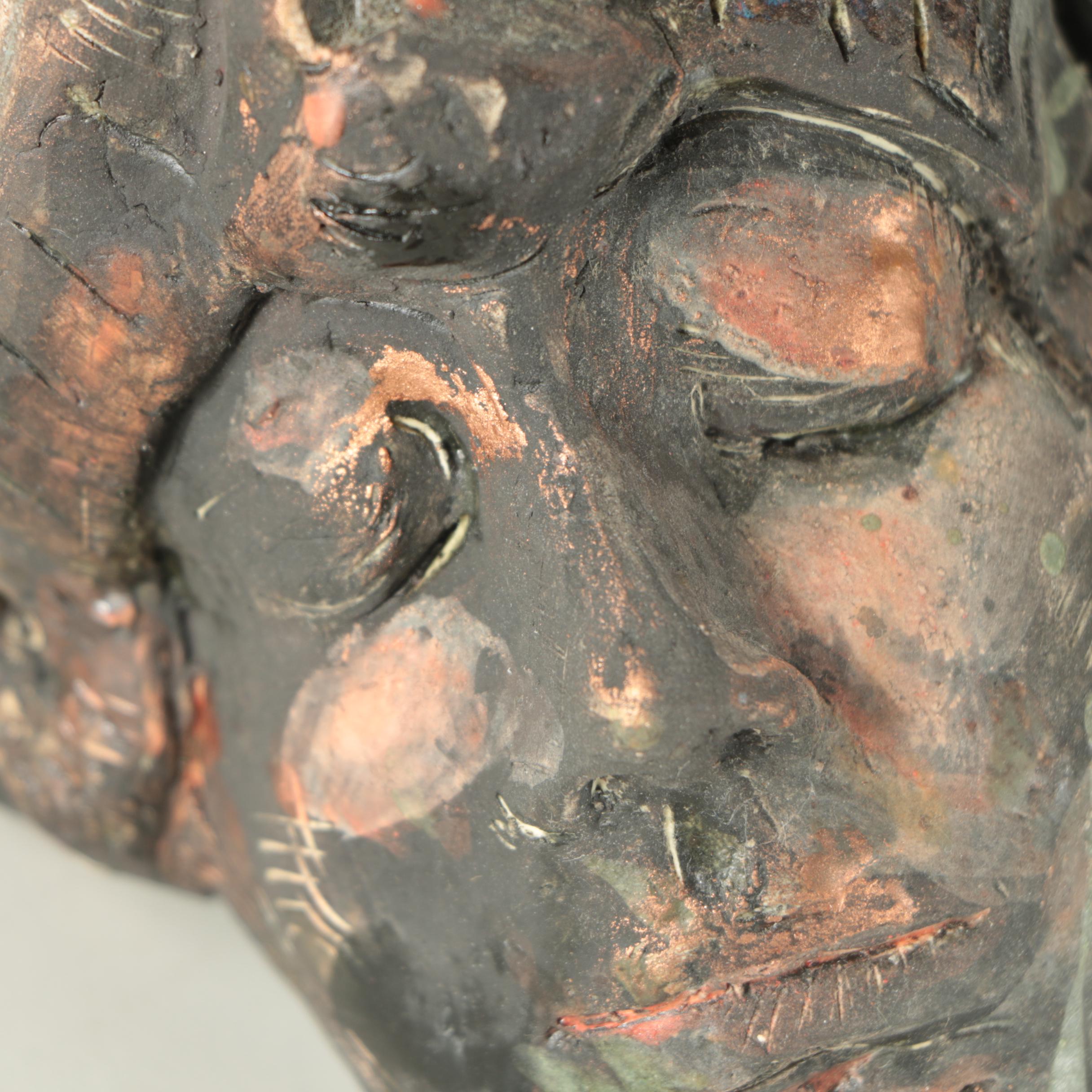 Painted Ceramic Head