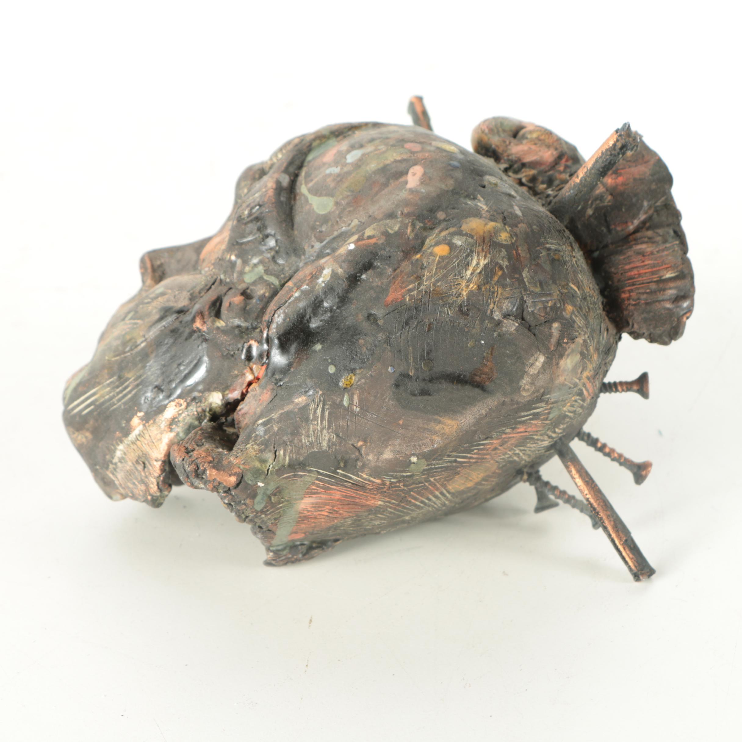 Painted Ceramic Head