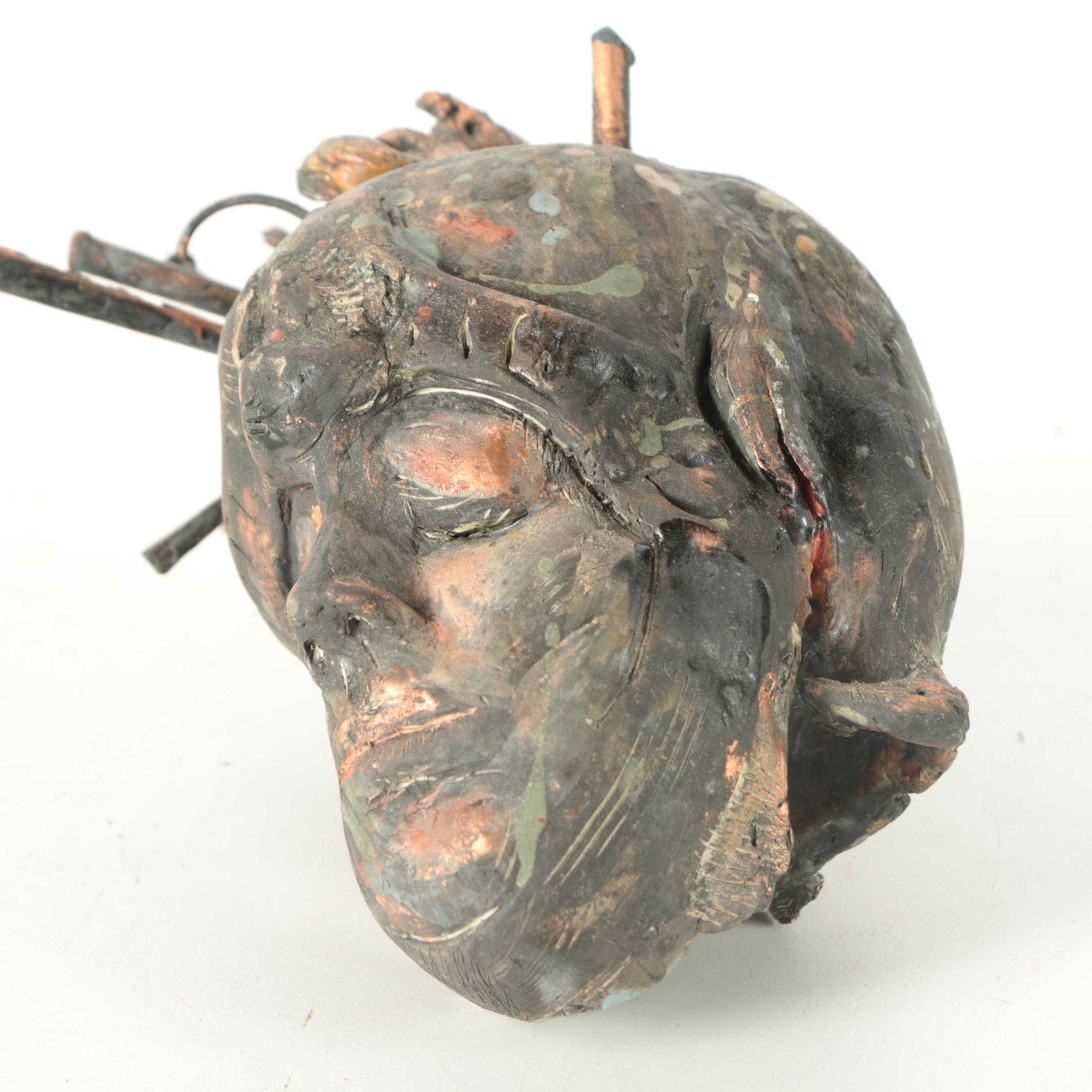 Painted Ceramic Head