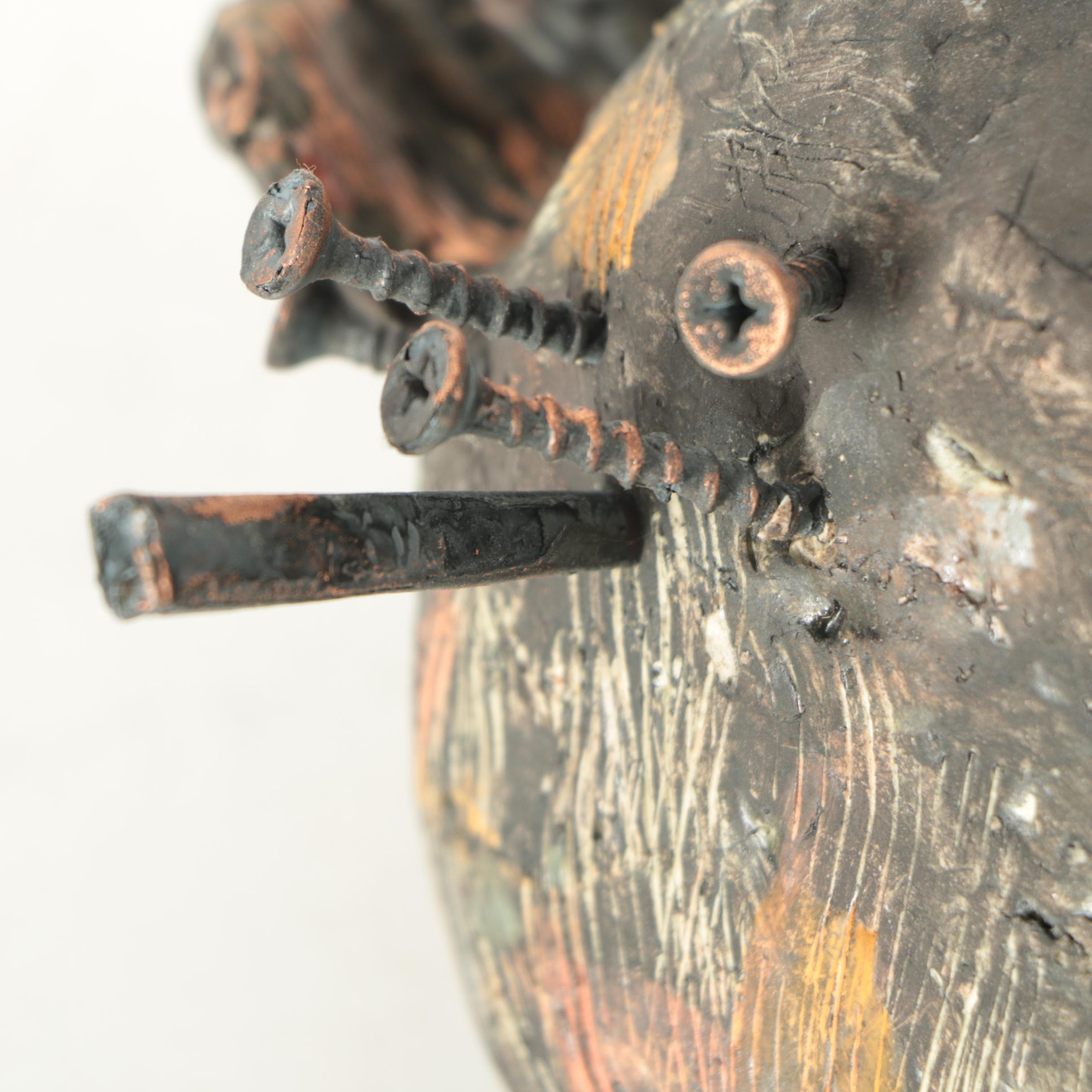 Painted Ceramic Head