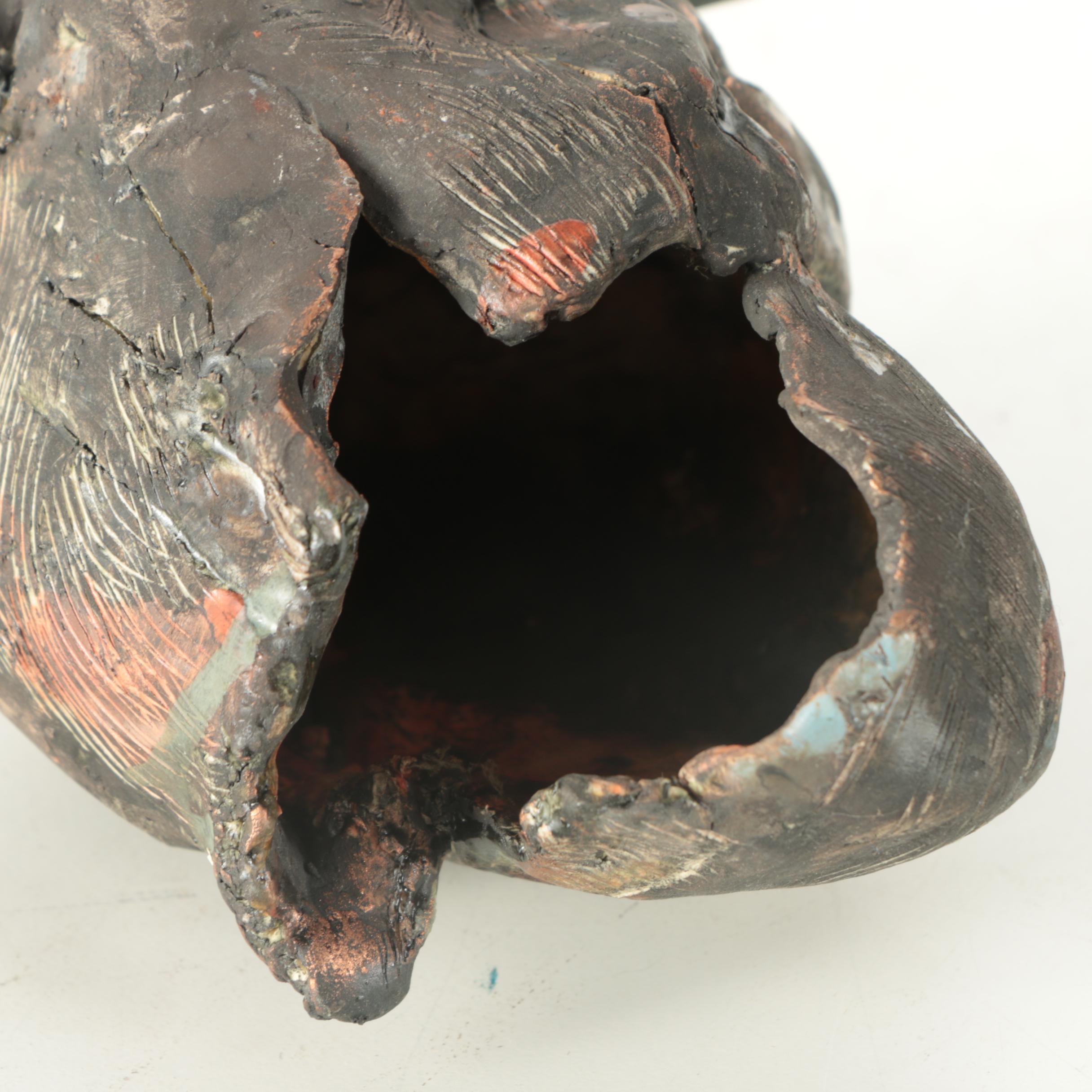 Painted Ceramic Head