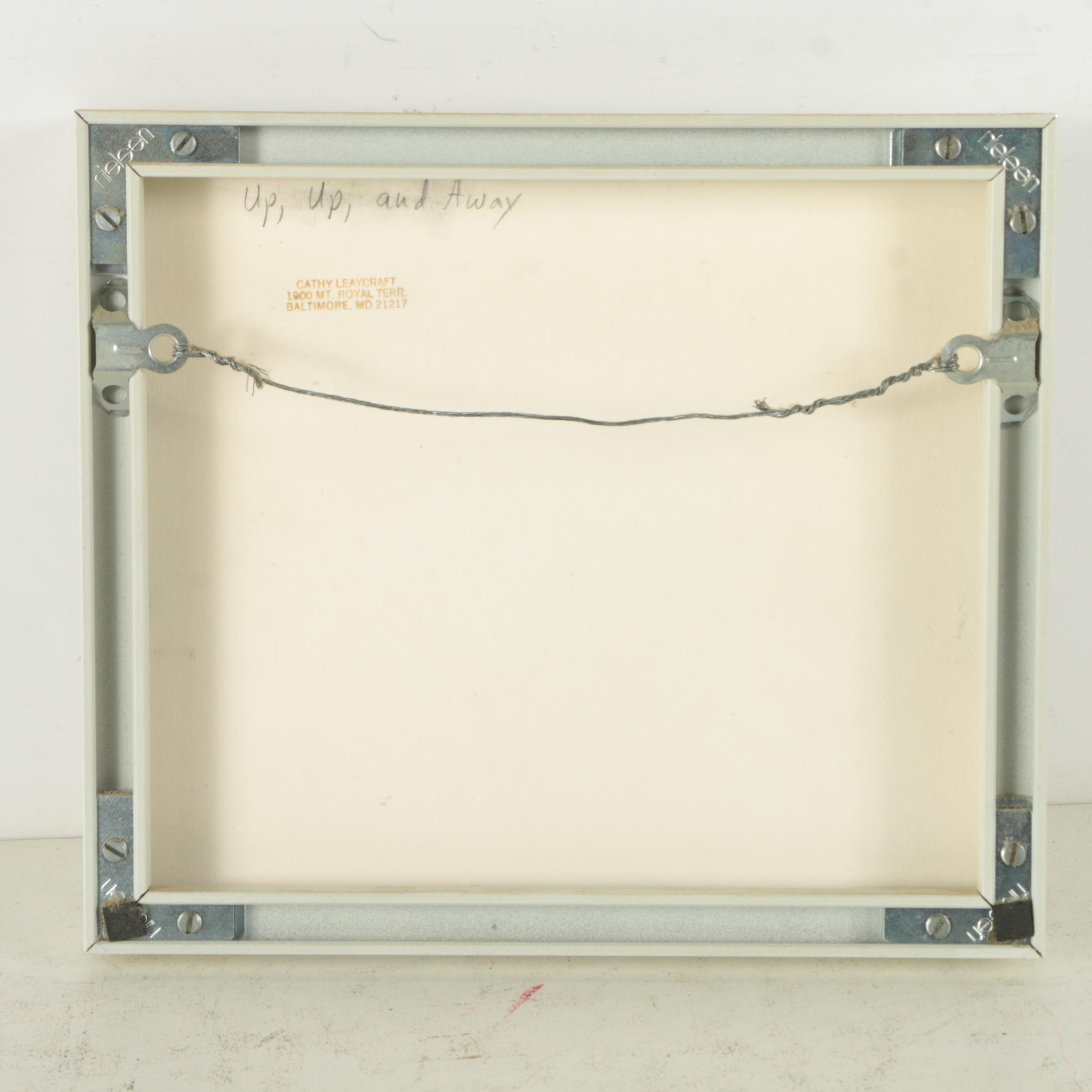 Signed Collage Made From Giclee and Offset Lithograph Prints "Up, Up, and Away"