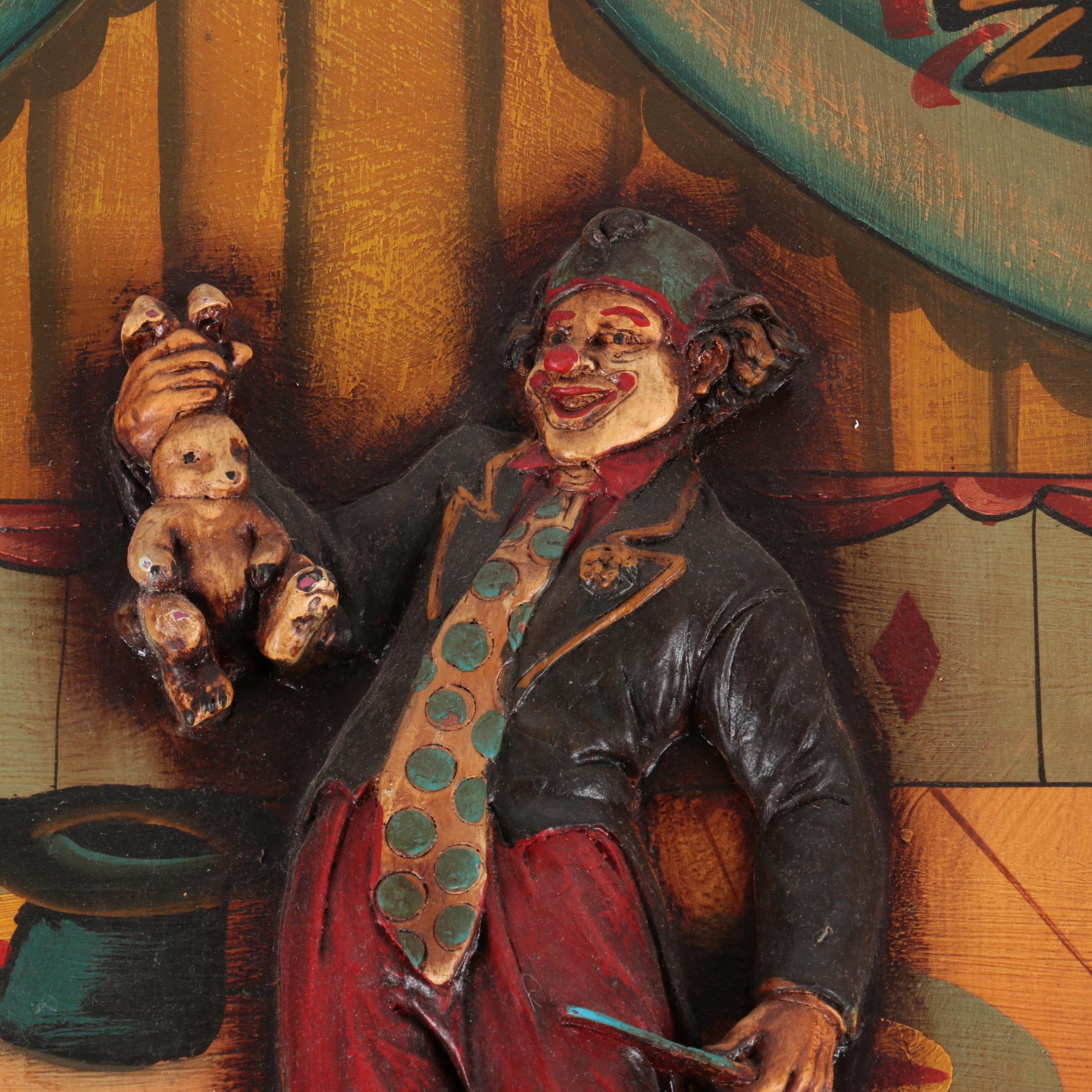"Jules the Clown" Wooden Wall Hanger