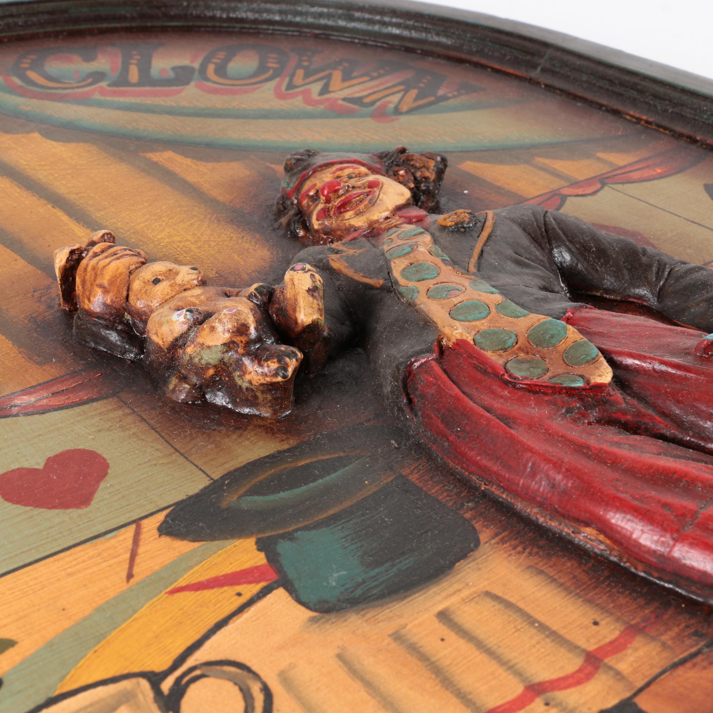 "Jules the Clown" Wooden Wall Hanger