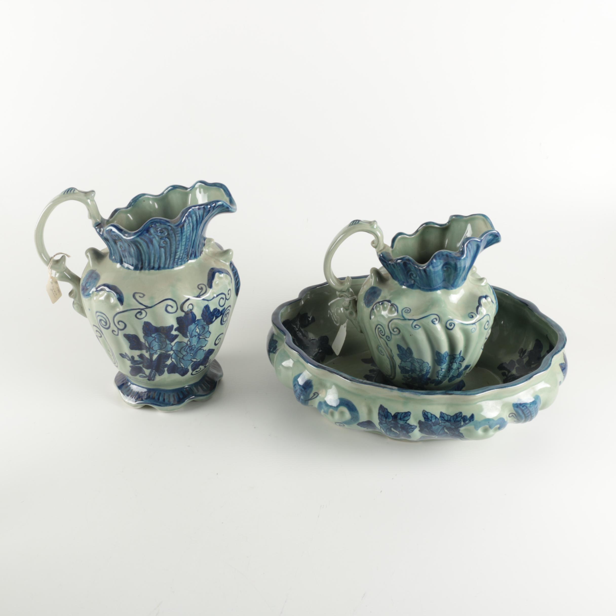 Assortment of Reproduction Ironstone Ceramic Vessels