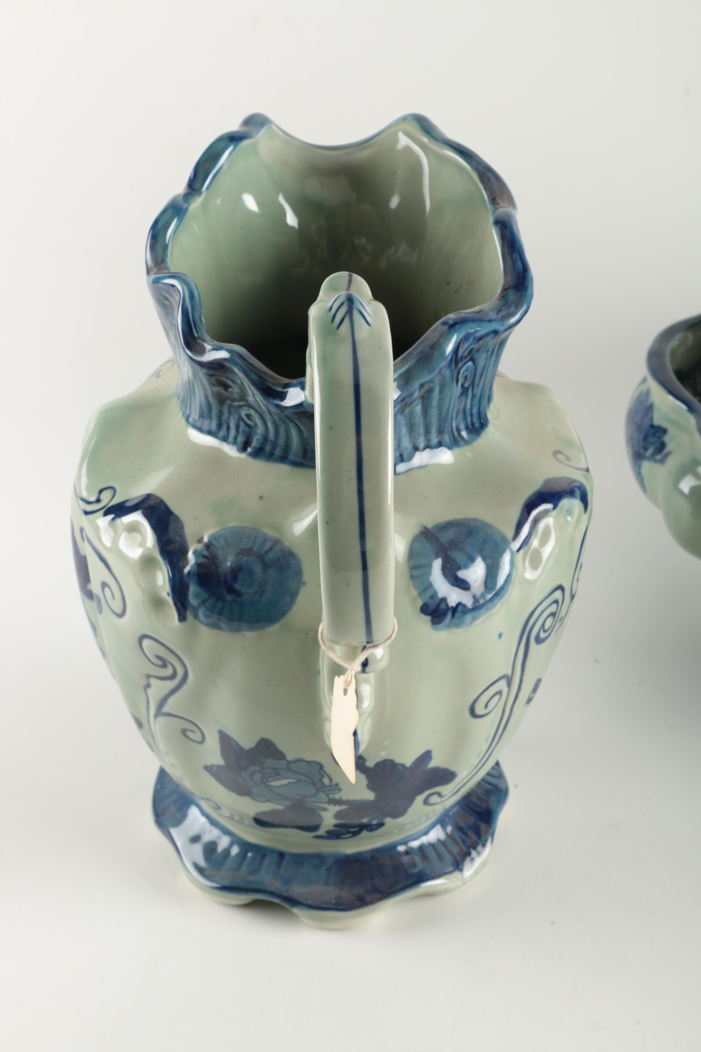 Assortment of Reproduction Ironstone Ceramic Vessels