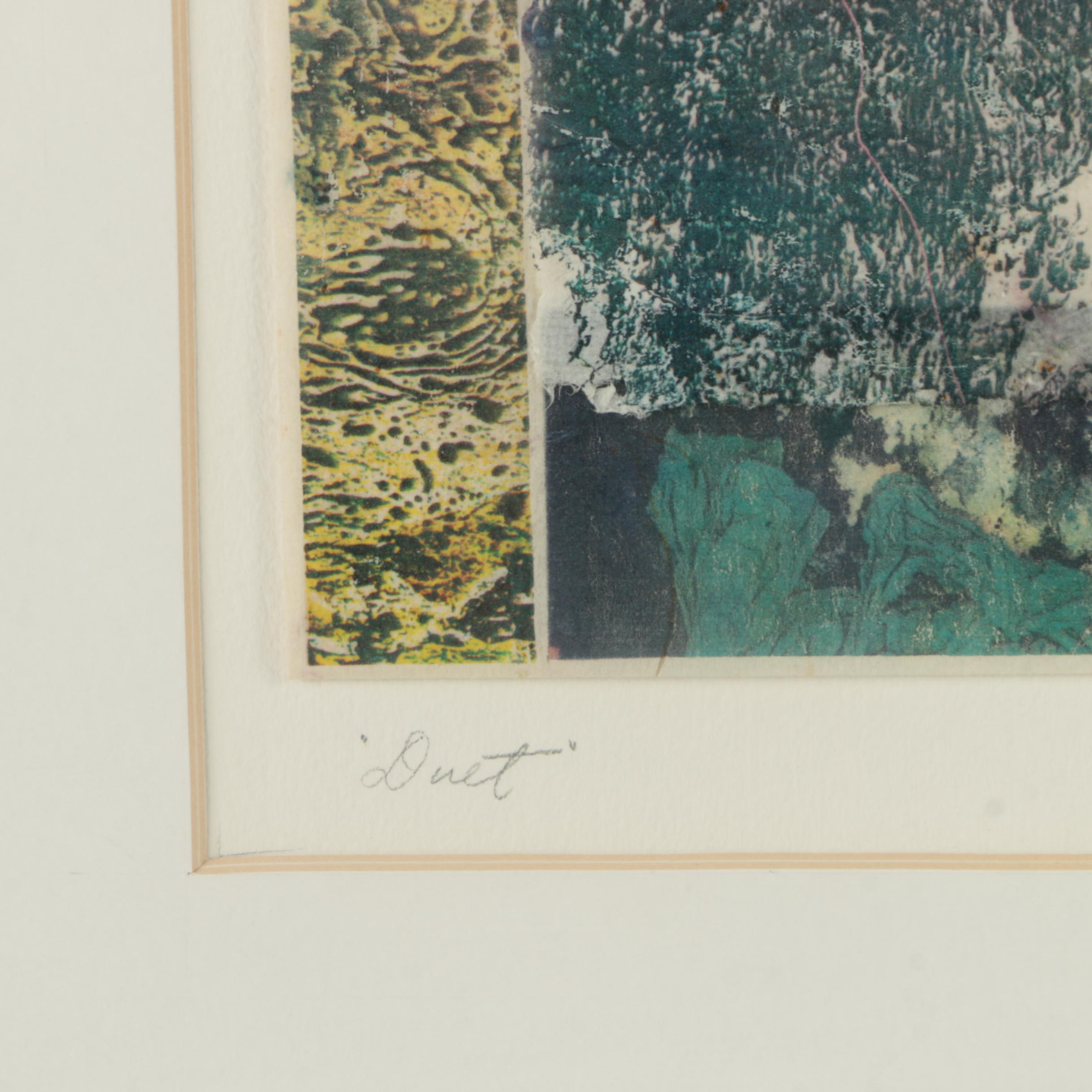 Jane Kelly Morais Collage of Digital Prints on Paper "Duet"