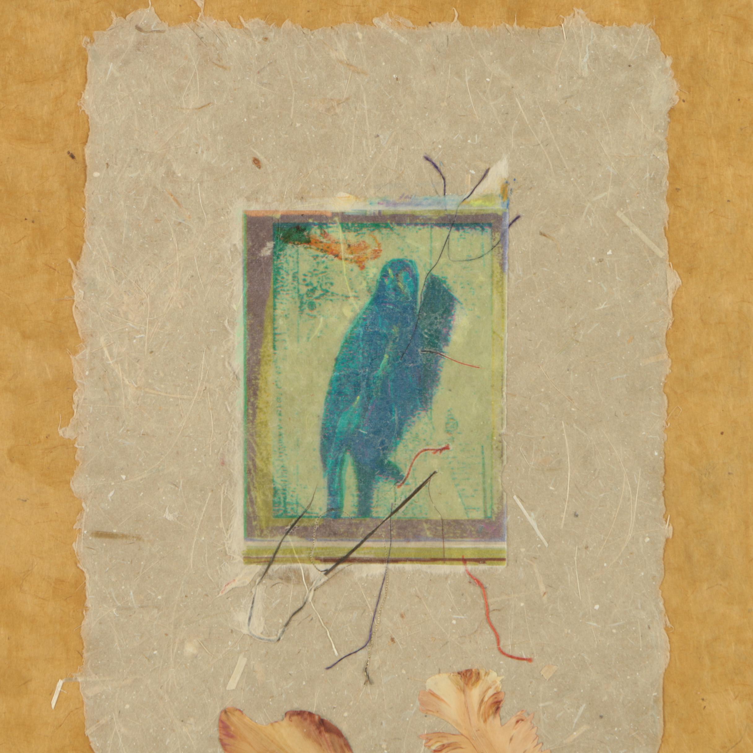 Jane Kelly Morais Mixed Media Collage "Parrots"