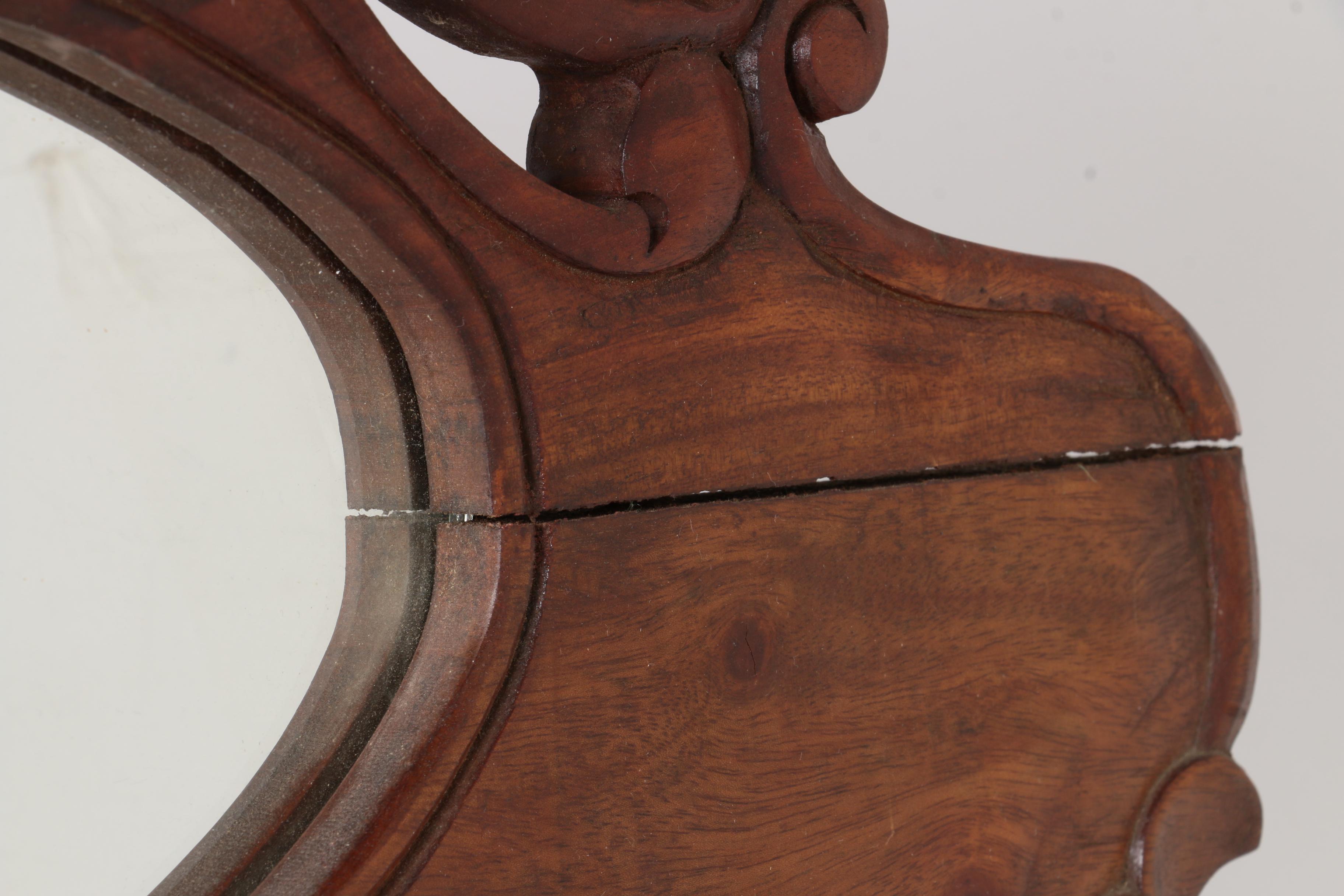 Victorian Style Mirror with Coat Hooks