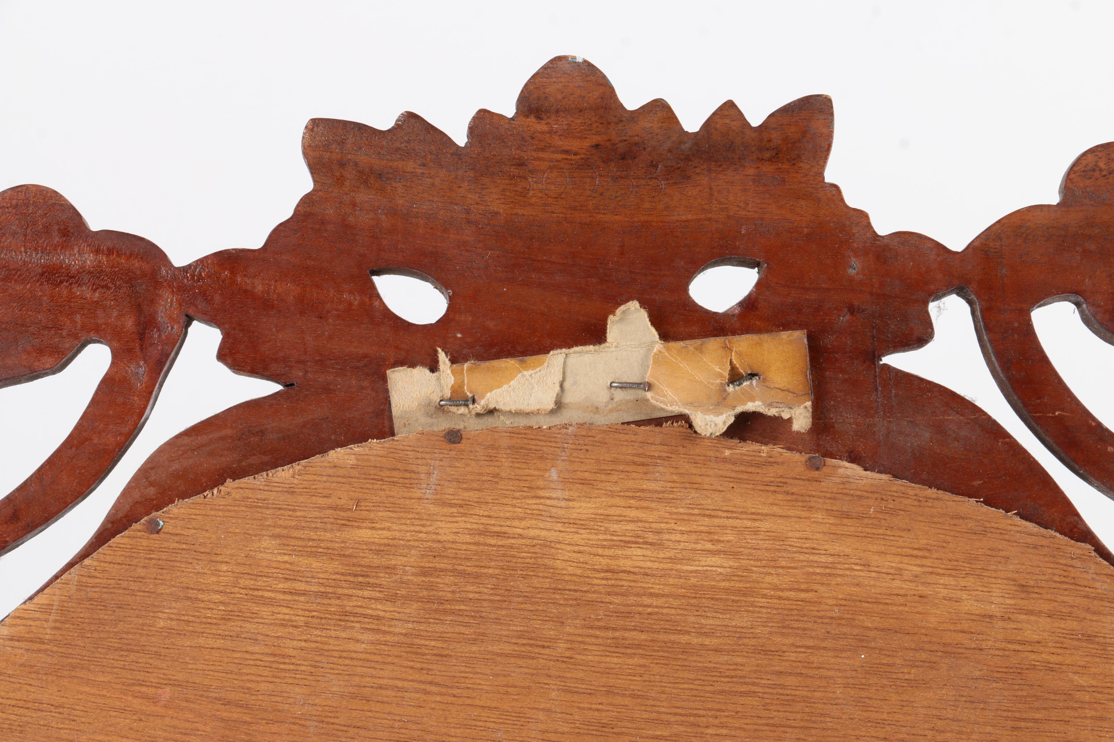 Victorian Style Mirror with Coat Hooks