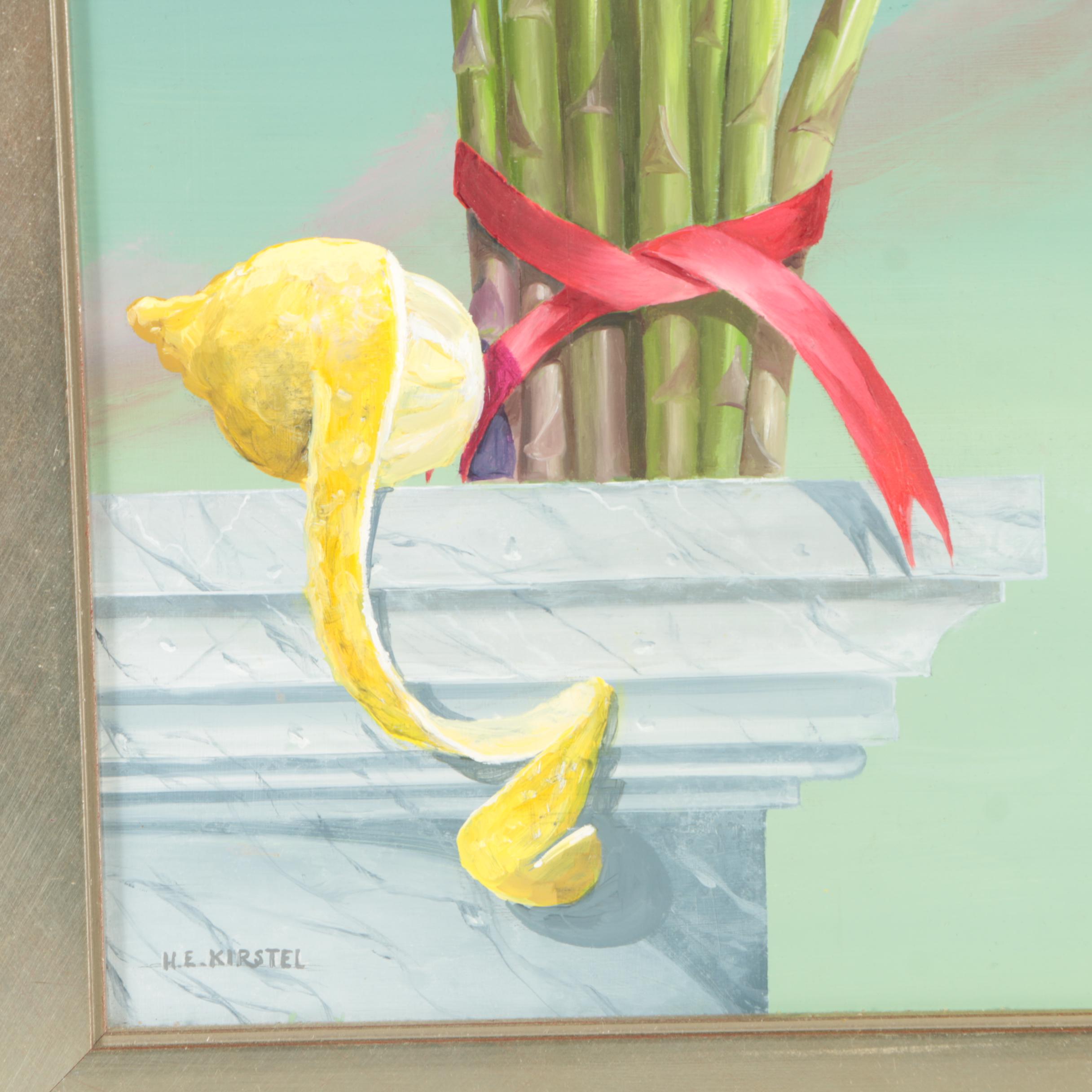 H.E. Kirstel Signed Oil Painting on Board