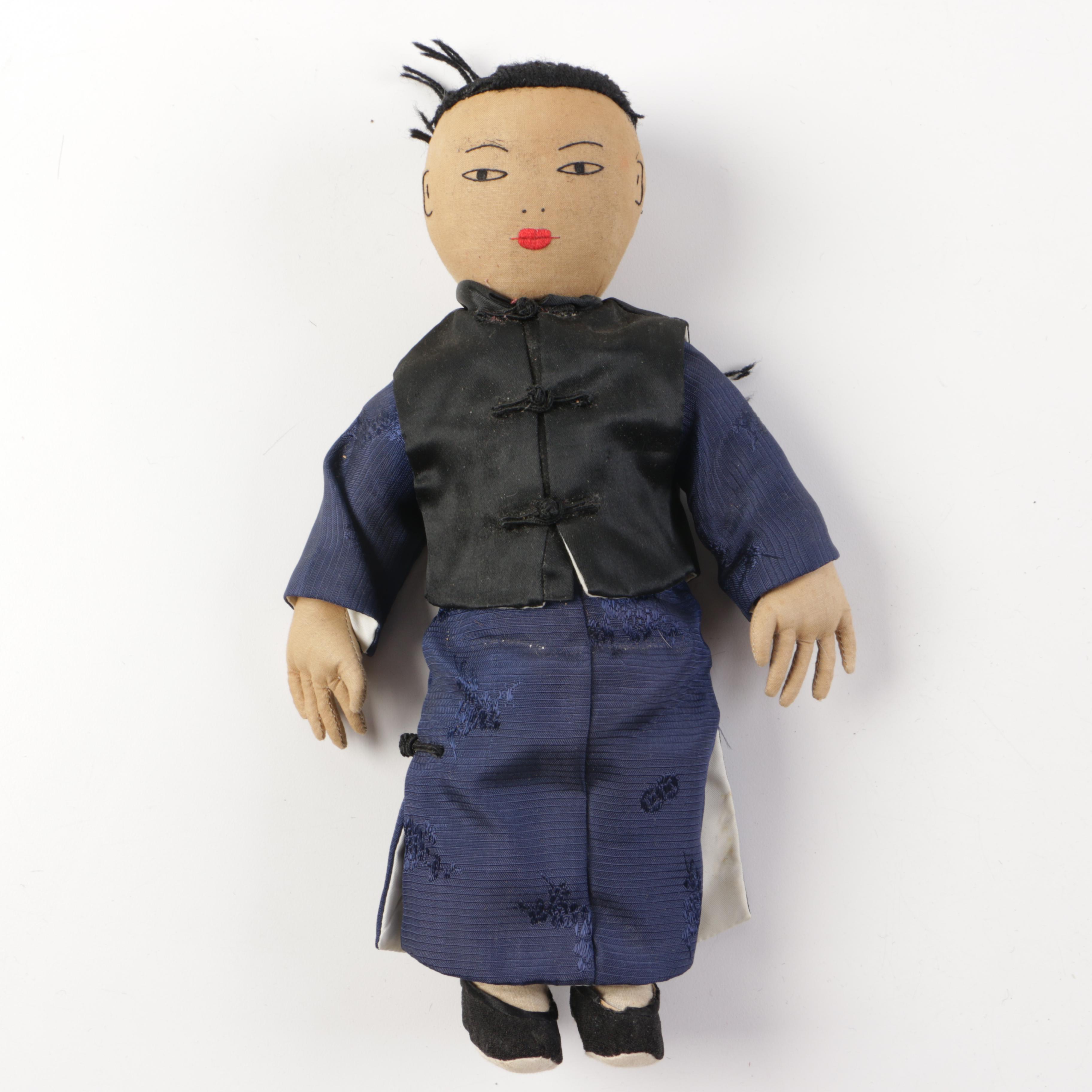 Antique Chinese Dime Store Dolls and Vintage Asian Decor