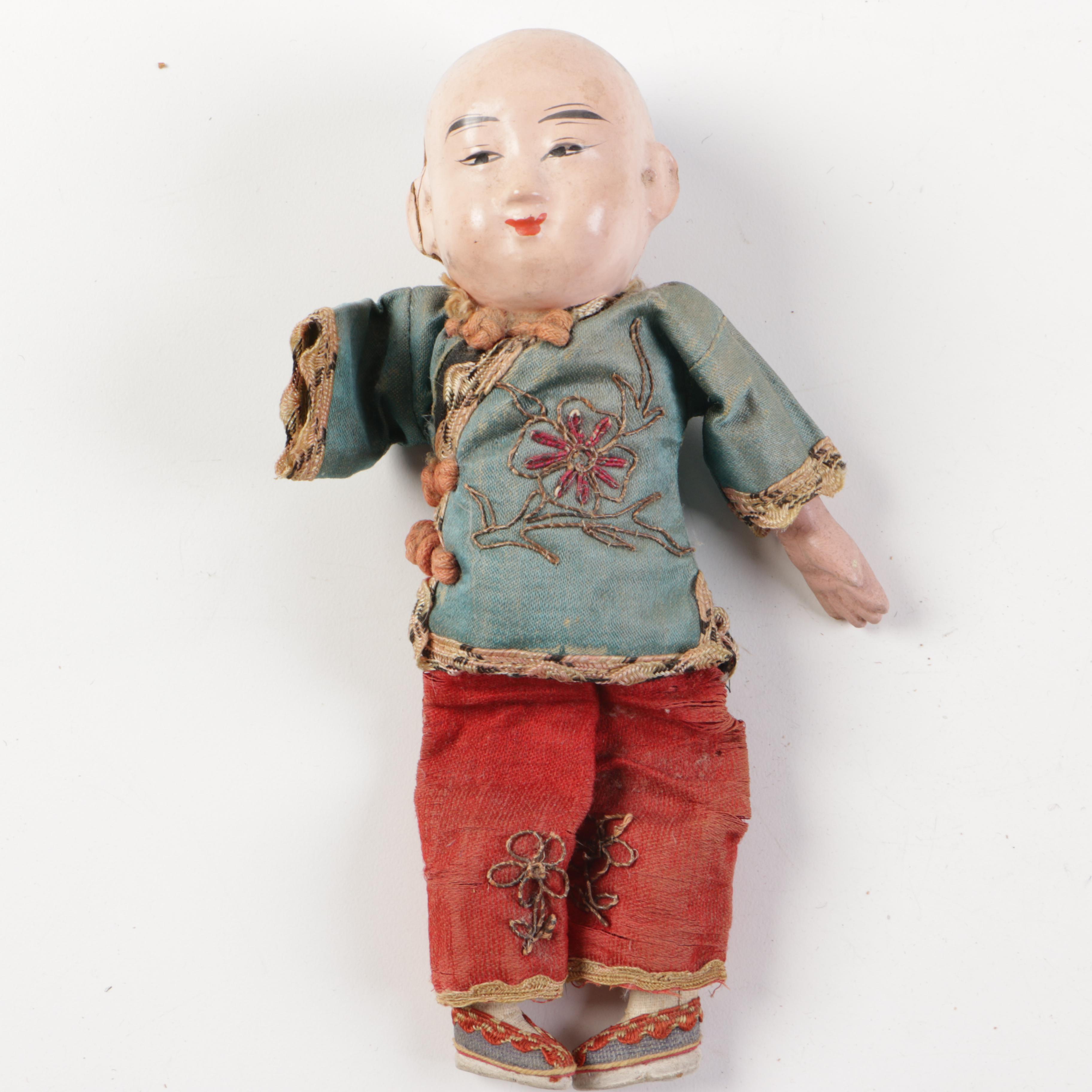 Antique Chinese Dime Store Dolls and Vintage Asian Decor