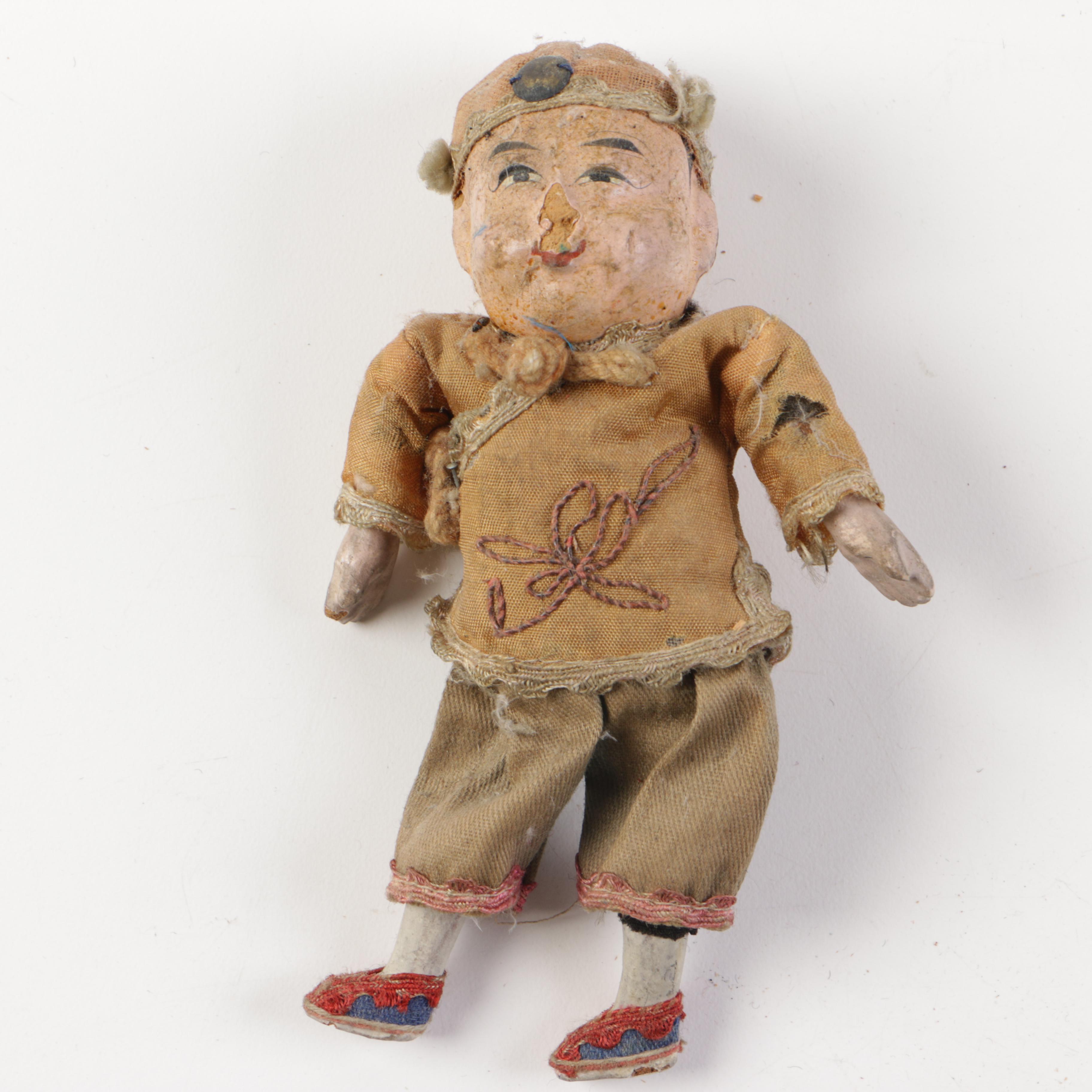 Antique Chinese Dime Store Dolls and Vintage Asian Decor